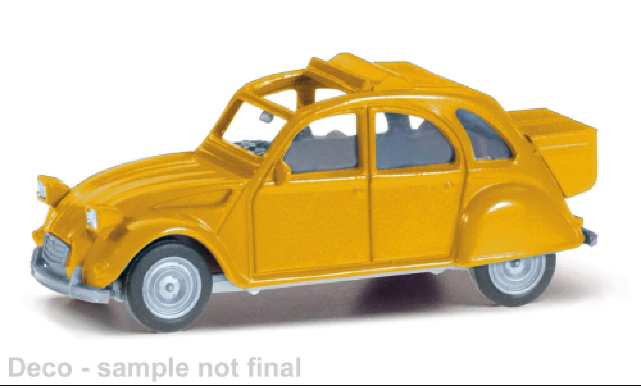 Citroen 2CV 1/87 Herpa 2 CV geel 1:87 modelauto