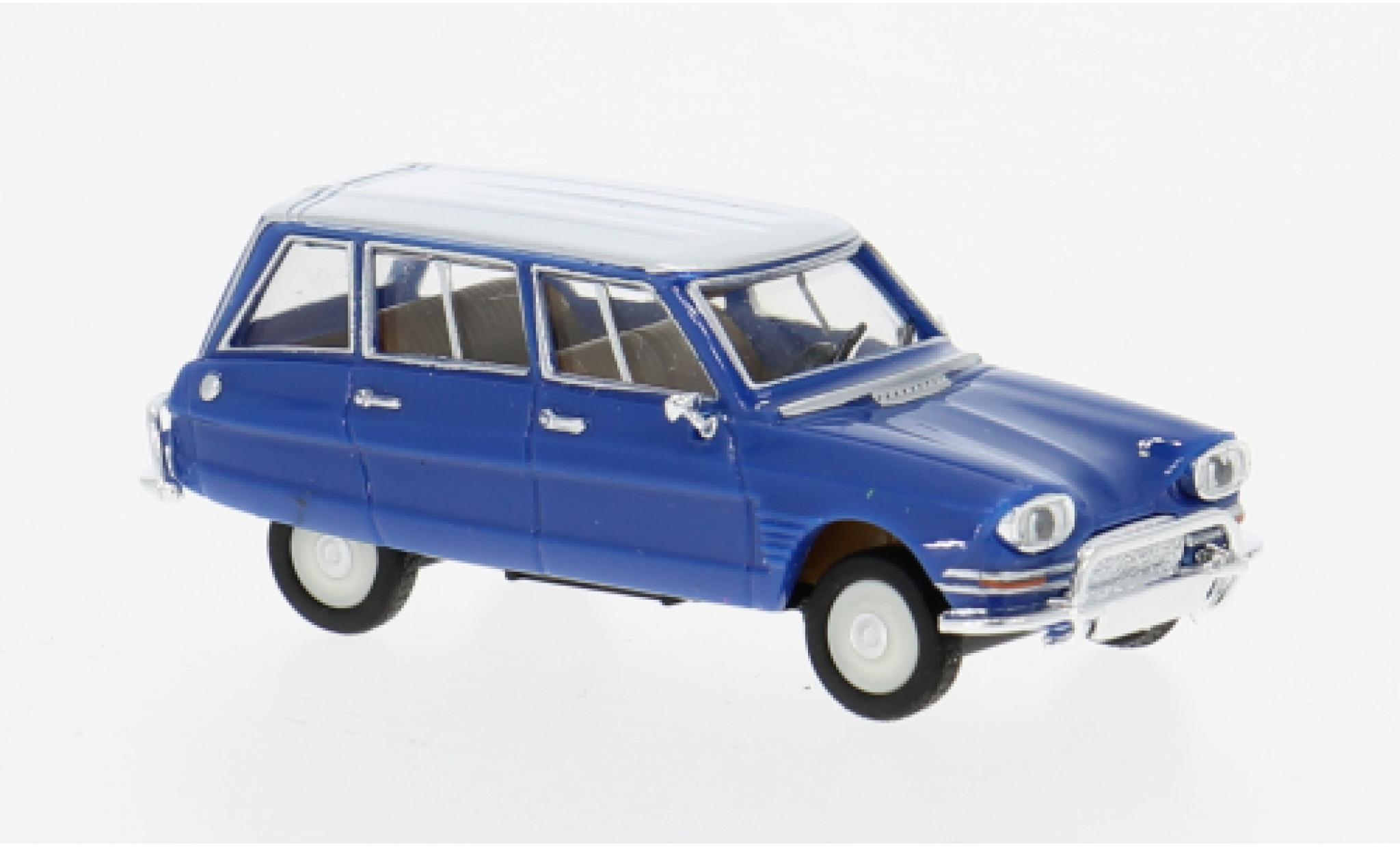 Citroen Ami 6 1/87 Herpa Stationwagen blauw/wit 1:87 modelauto
