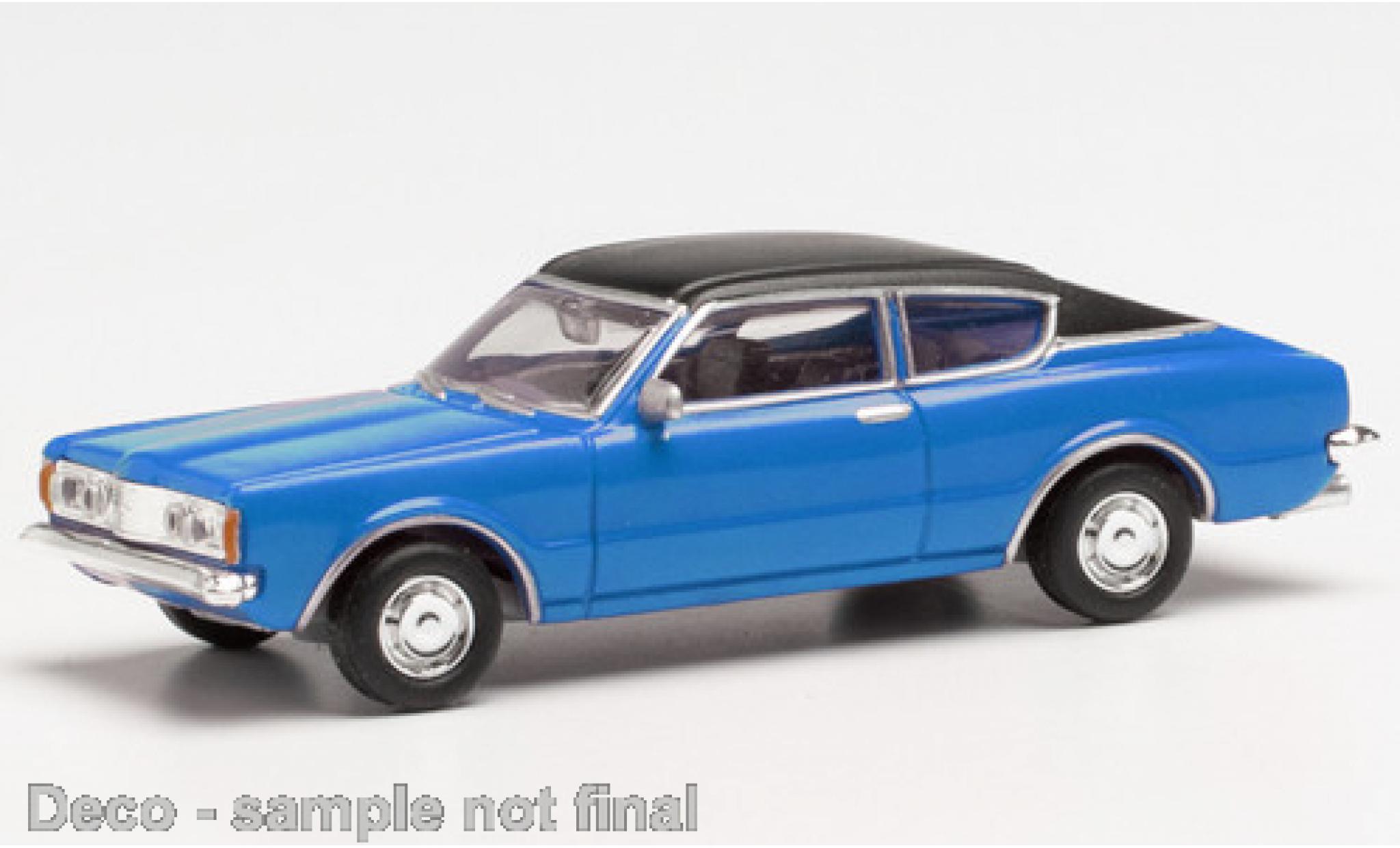 Ford Taunus 1/87 Herpa TC I Coupe blauw/zwart modelauto