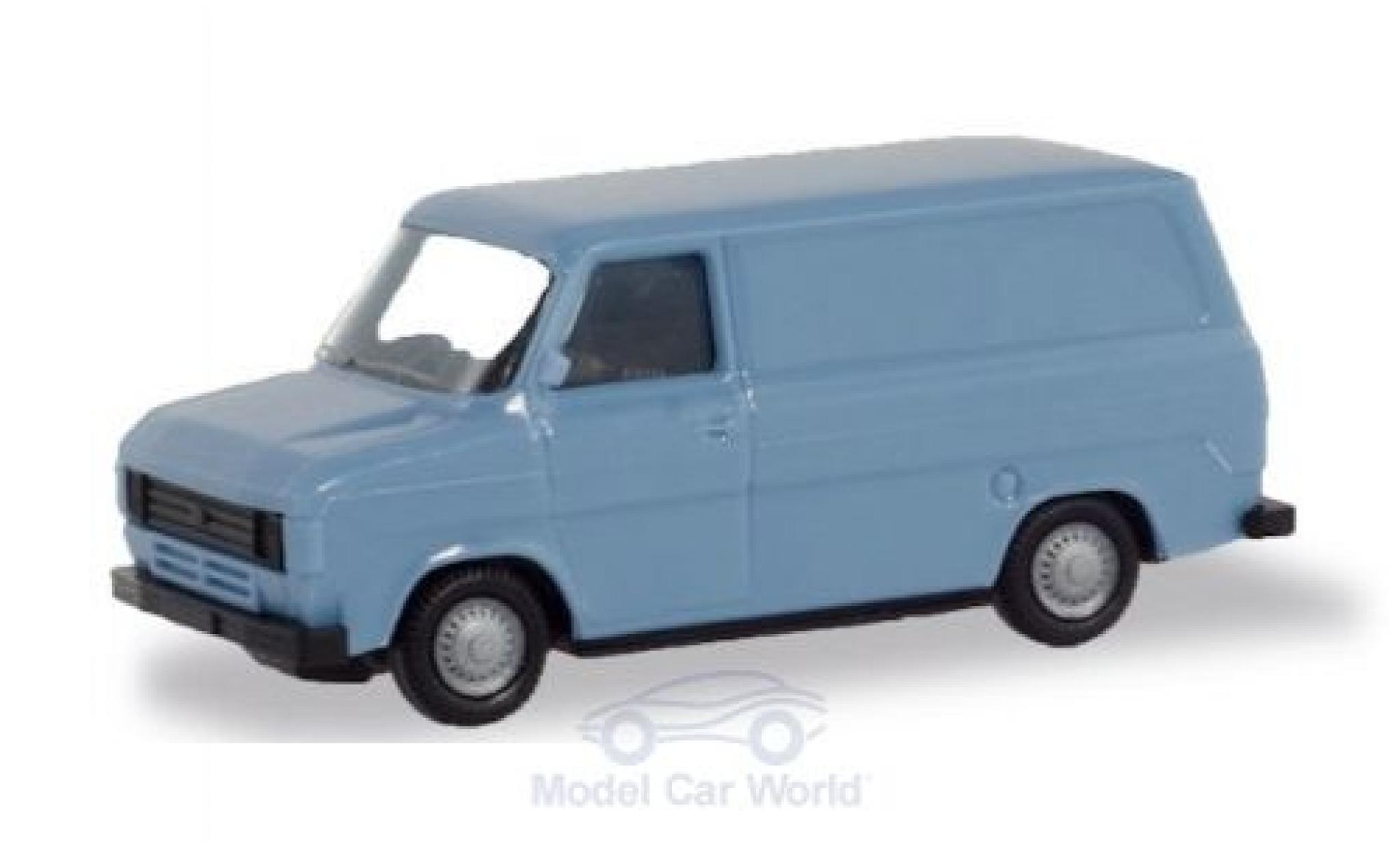 Ford Transit 1/87 Herpa Kasten blauw modelauto