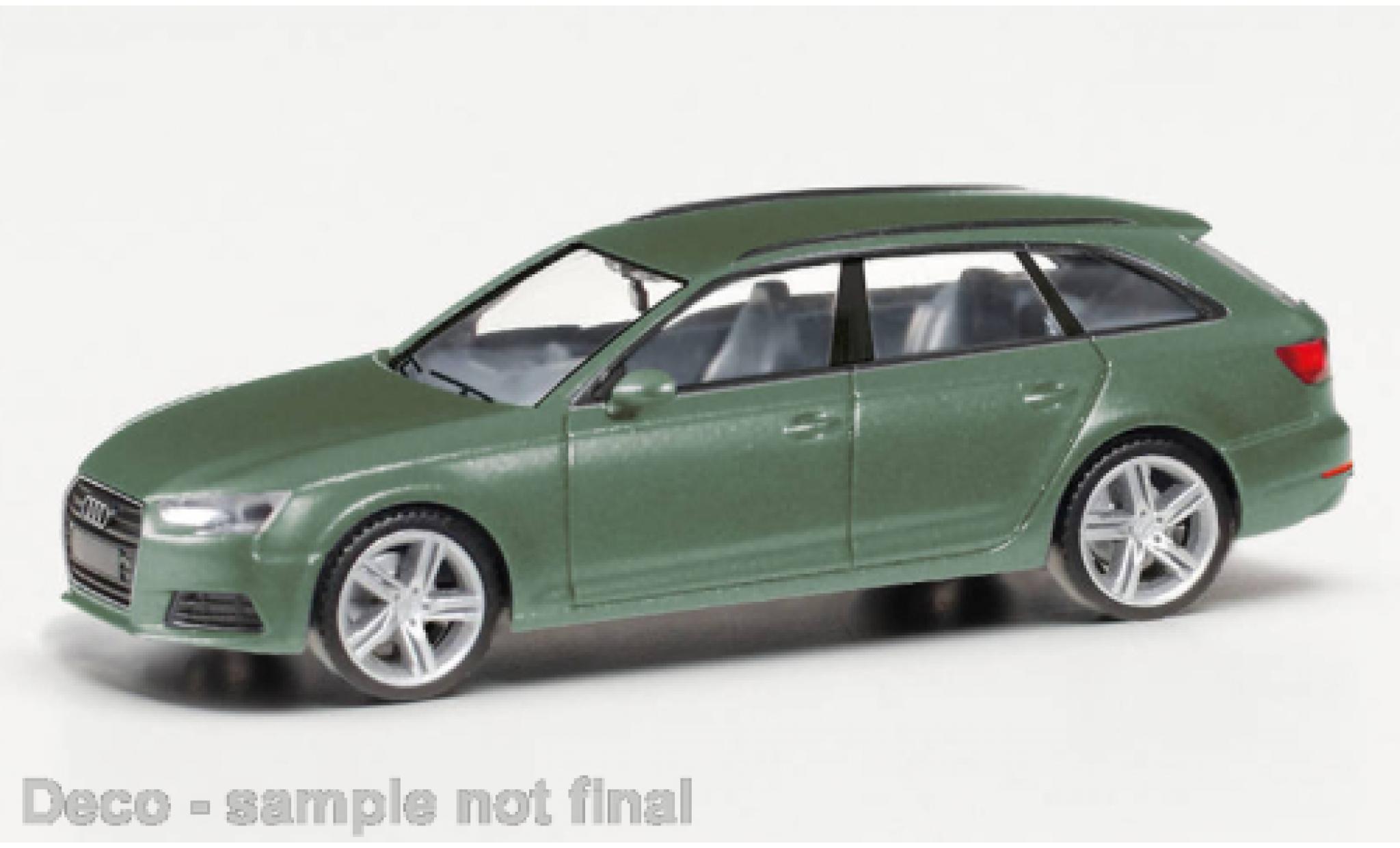 Audi A4 1/87 Herpa Avant metallic groen modelauto
