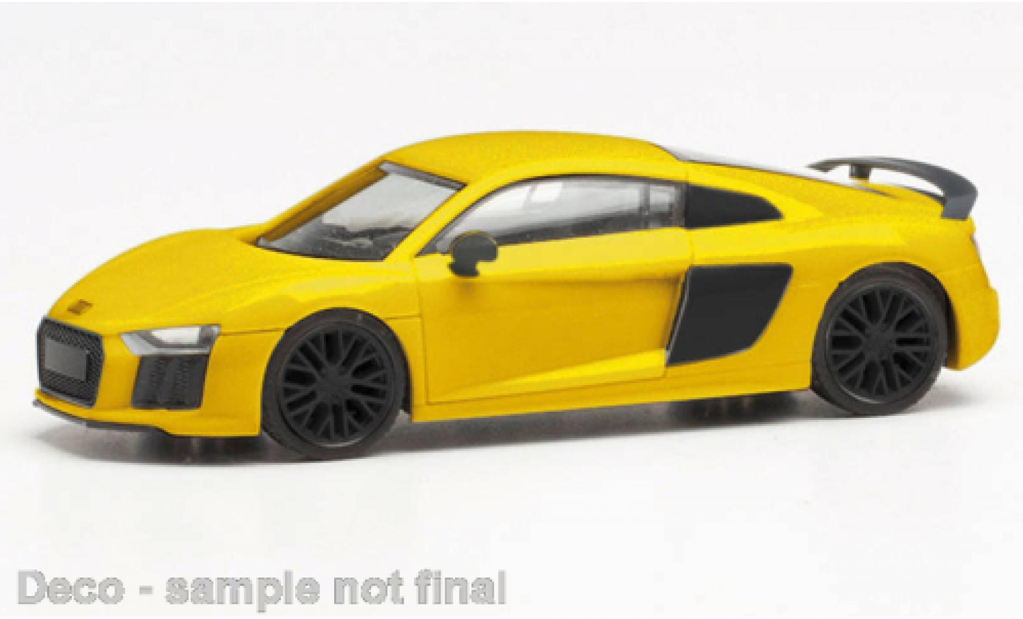Audi R8 1/87 Herpa V10 Plus geel modelauto