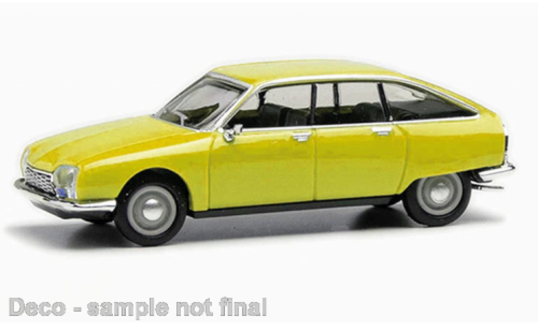 Citroen GS 1/87 Herpa geel modelauto