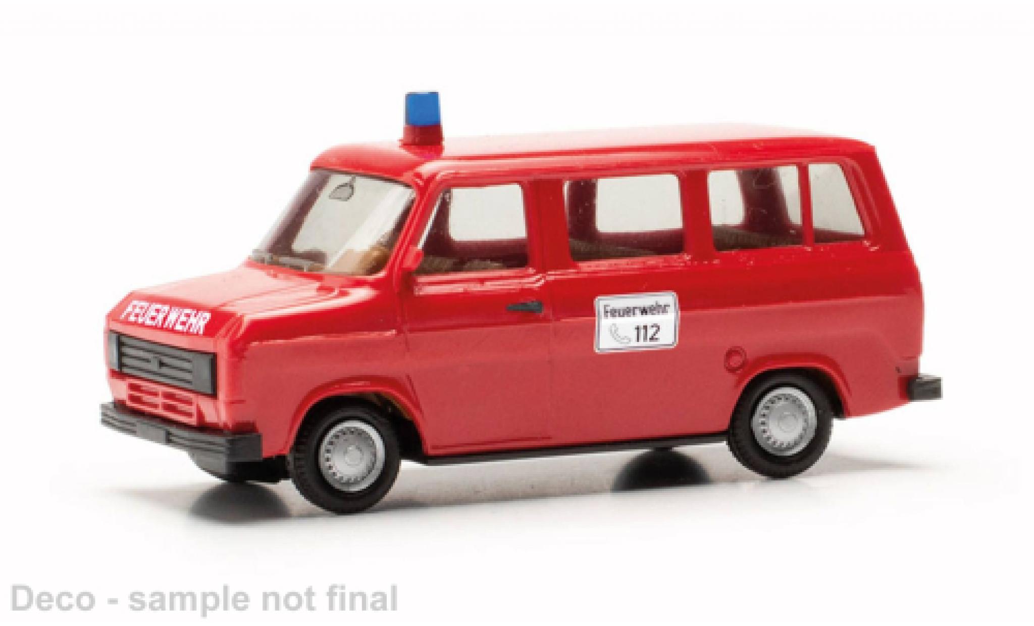 Ford Transit 1/87 Herpa bus MTW brandweer modelauto