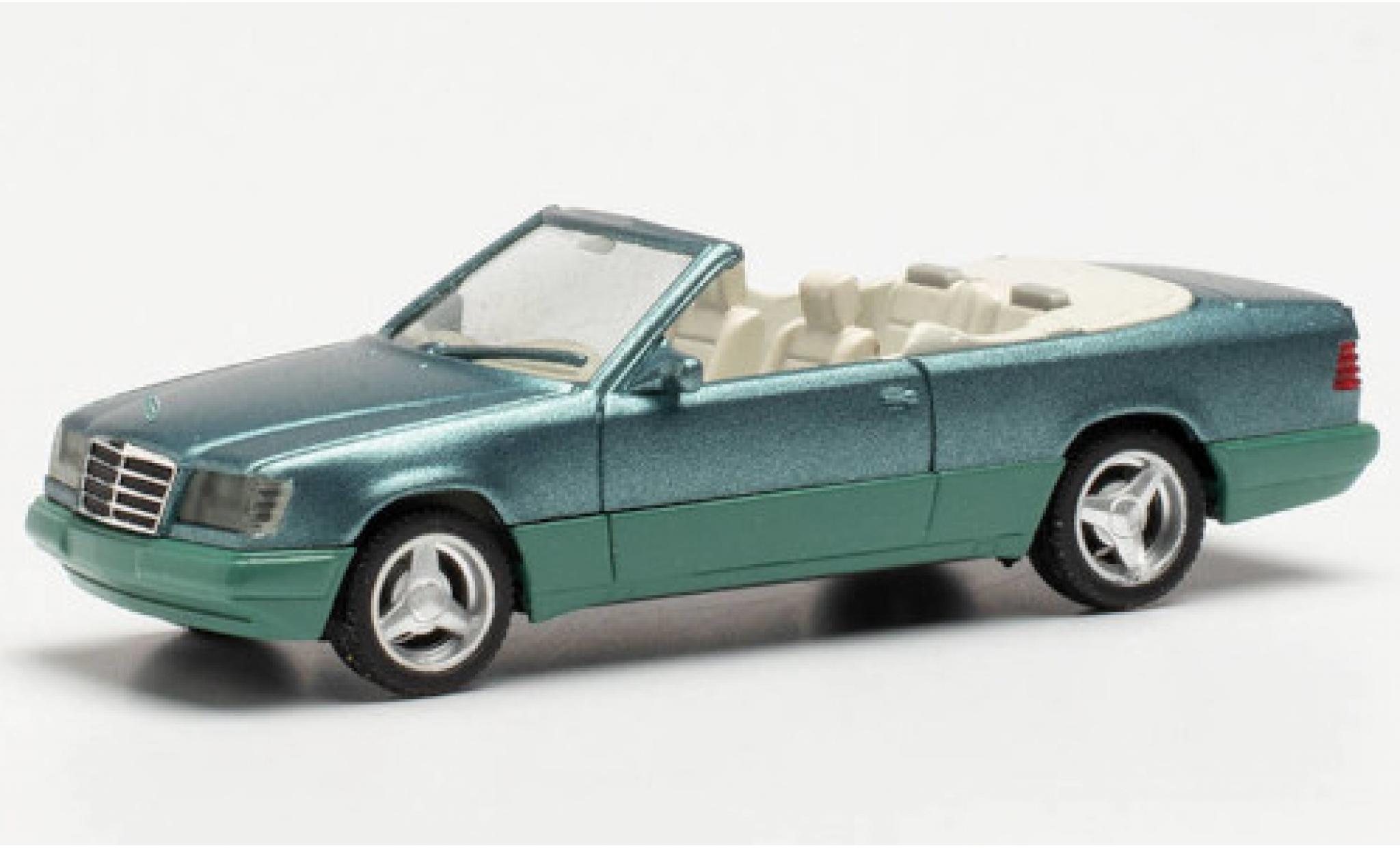 Mercedes Classe E 1/87 Herpa 320 CE (C124) cabriolet metallic turquoise modelauto