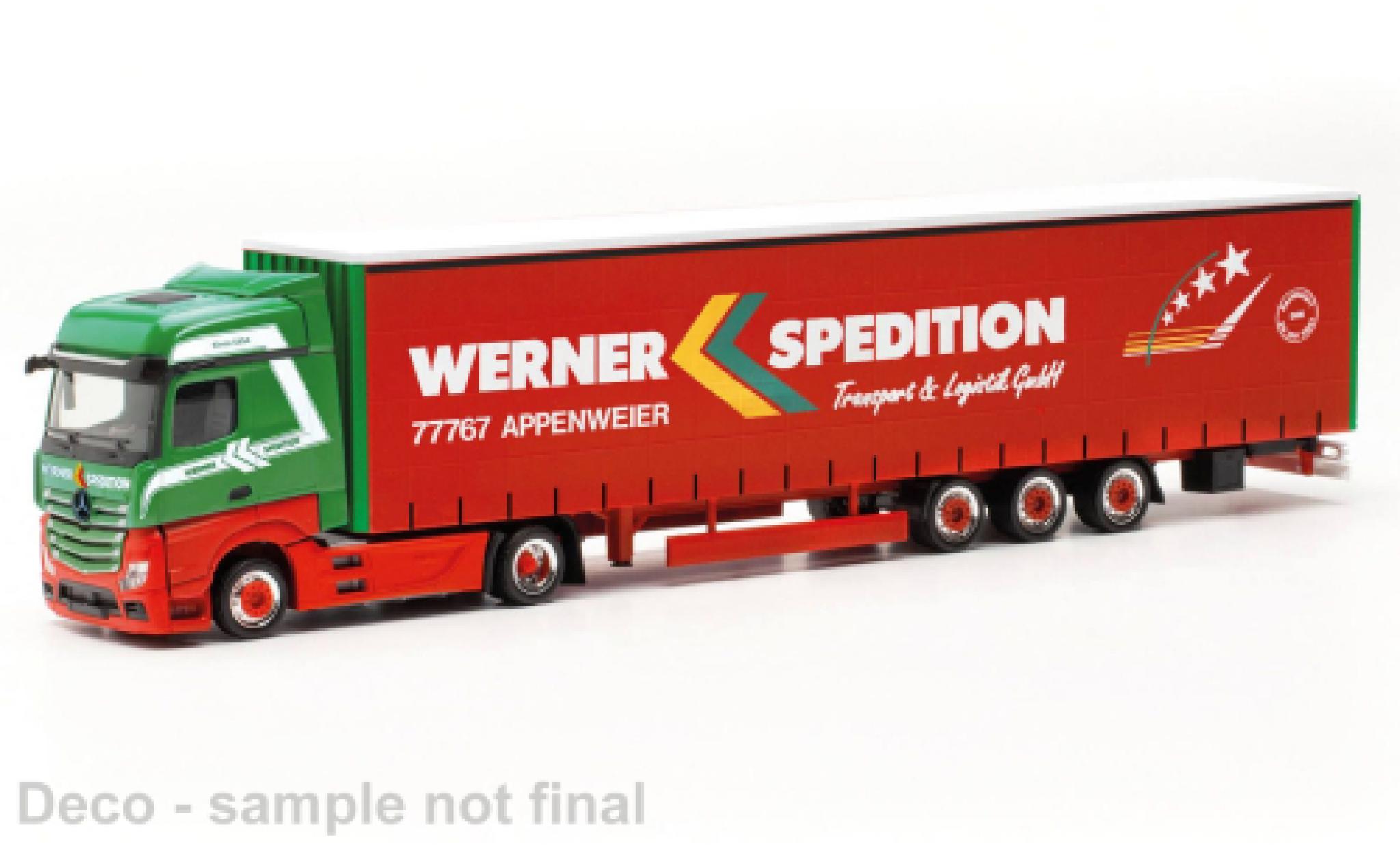 Mercedes Actros 1/87 Herpa Bigspace Werner modelauto