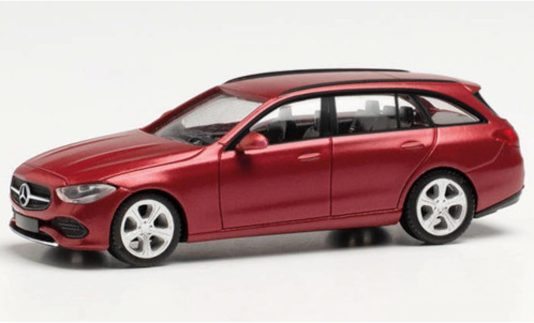 Mercedes Classe C 1/87 Herpa T-Modell (S206) metallic rood modelauto