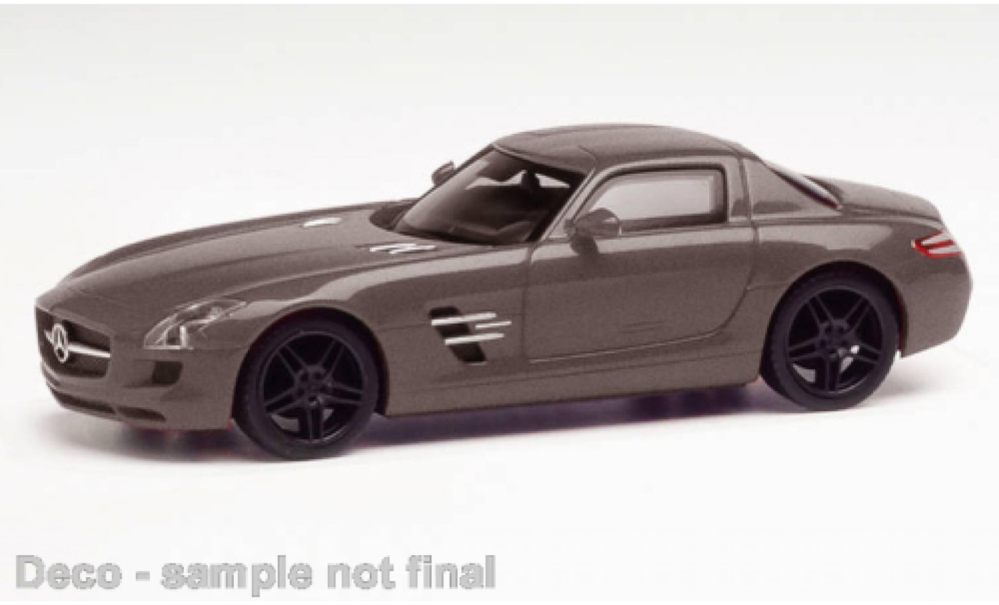 Mercedes SLS 1/87 Herpa AMG metallic grijs modelauto