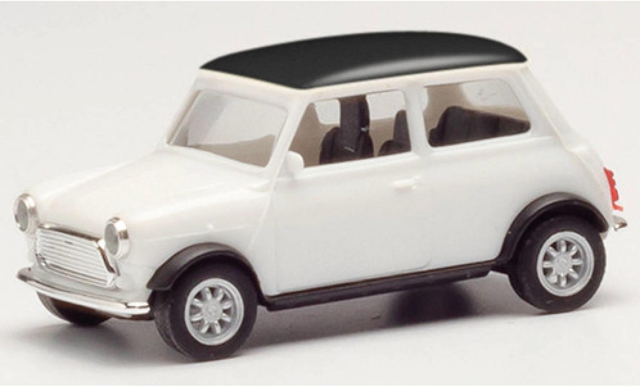 Mini Cooper 1/87 Herpa wit/zwart modelauto