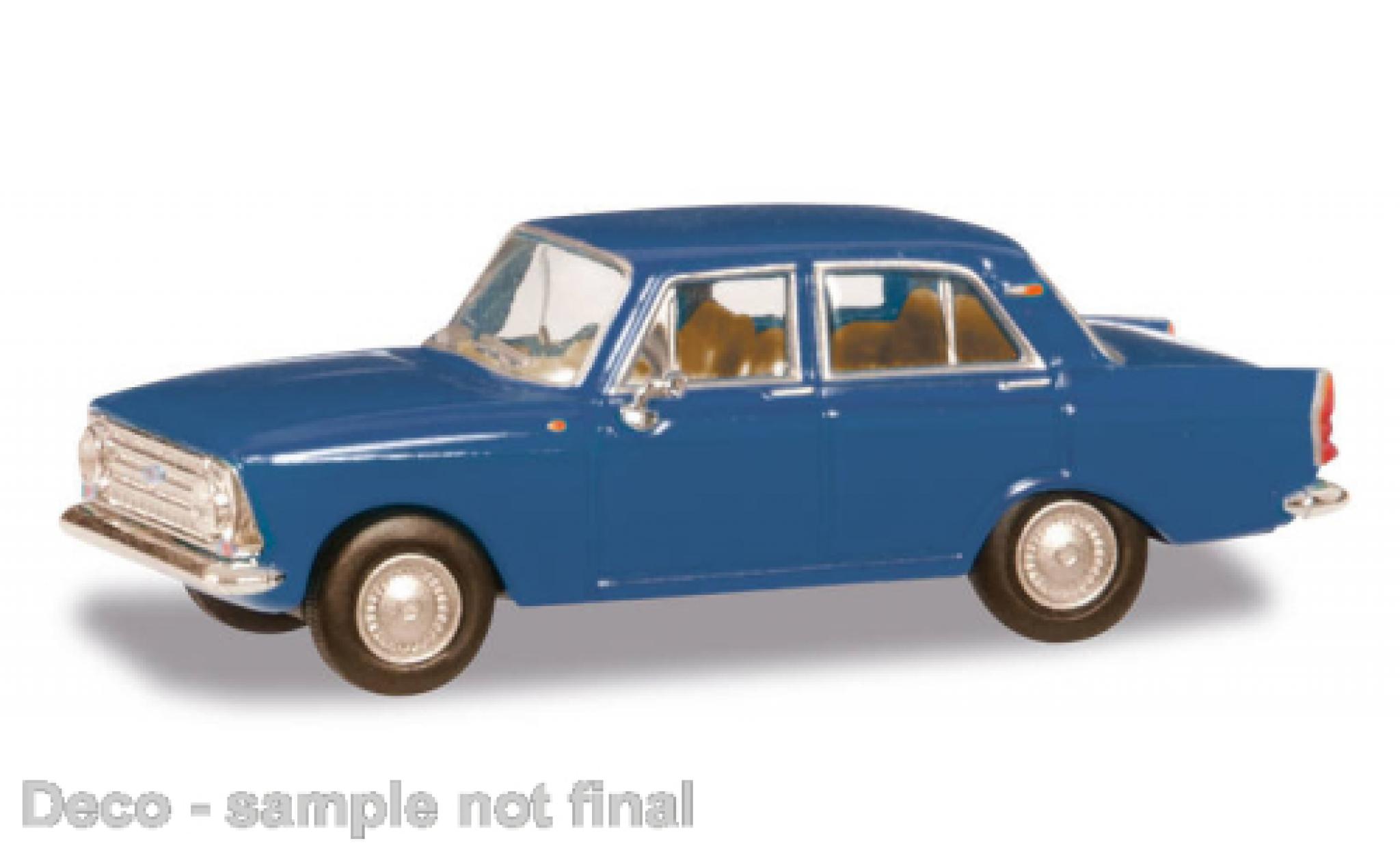Moskwitsch 408 1/87 Herpa blauw modelauto