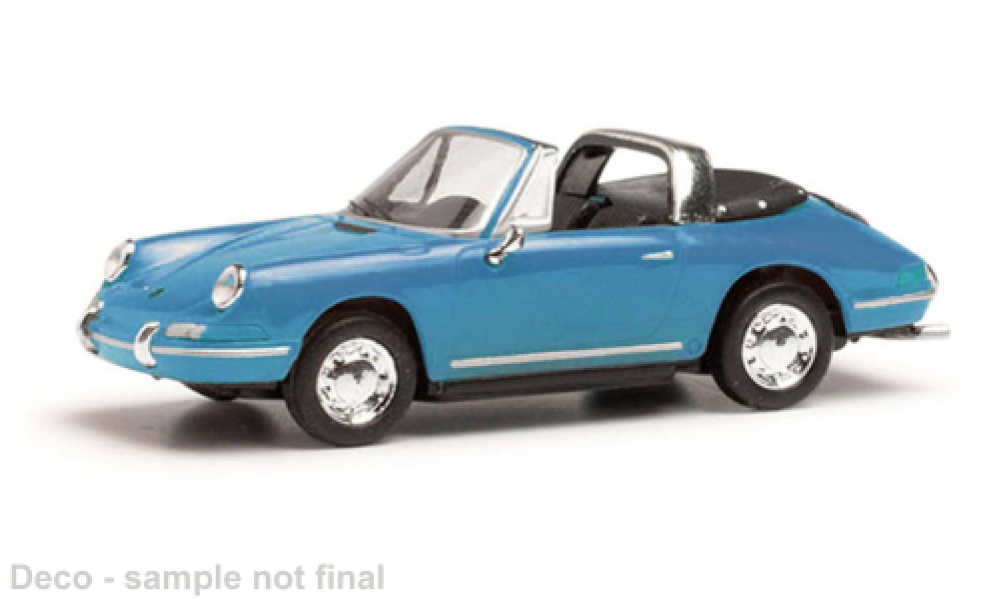 Porsche 911 1/87 Herpa Targa blauw clair modelauto
