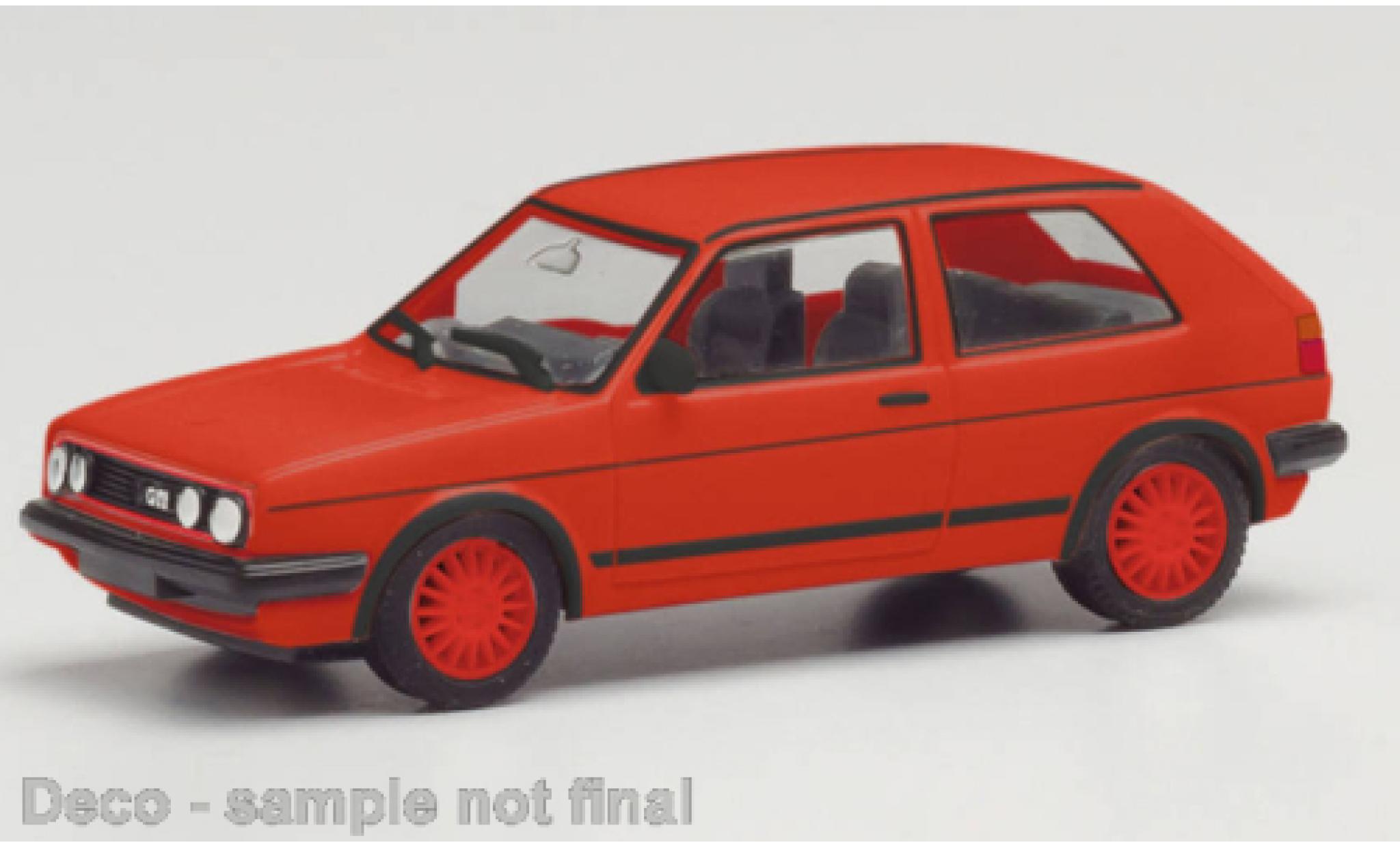 Volkswagen Golf 1/87 Herpa II GTI rood modelauto