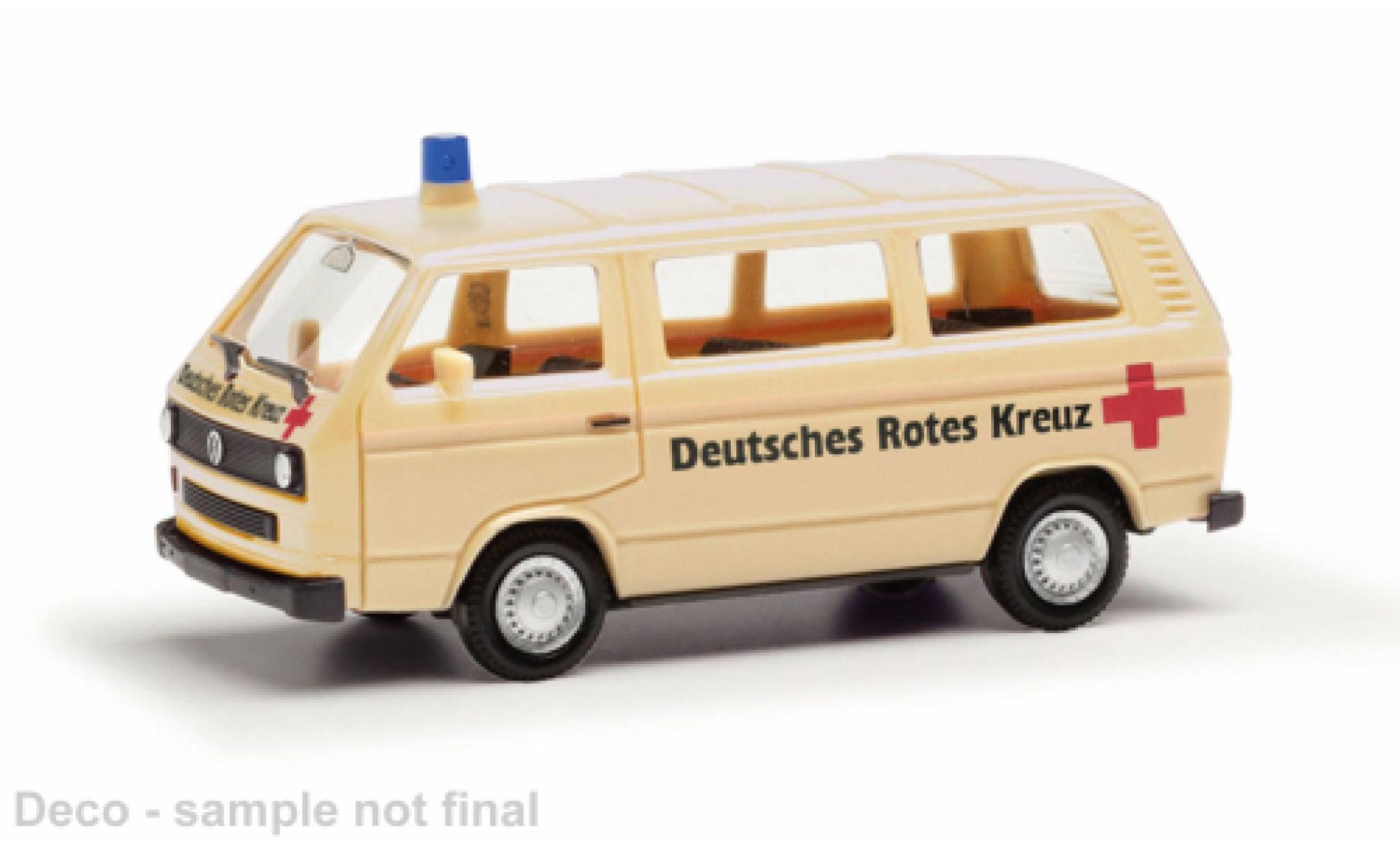 Volkswagen T3 1/87 Herpa bus DRK - Allemand Rotes Kreuz modelauto