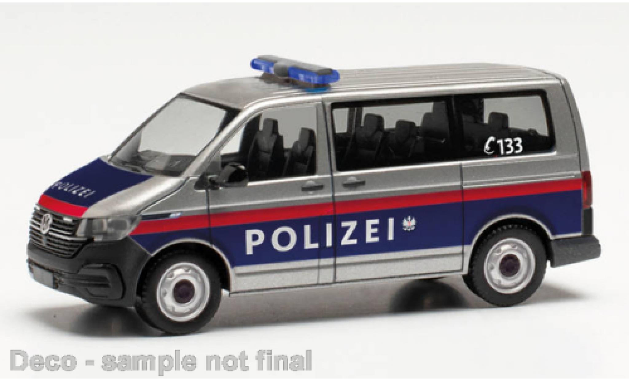 Volkswagen T6 1/87 Herpa .1 bus politie Autriche (A) modelauto