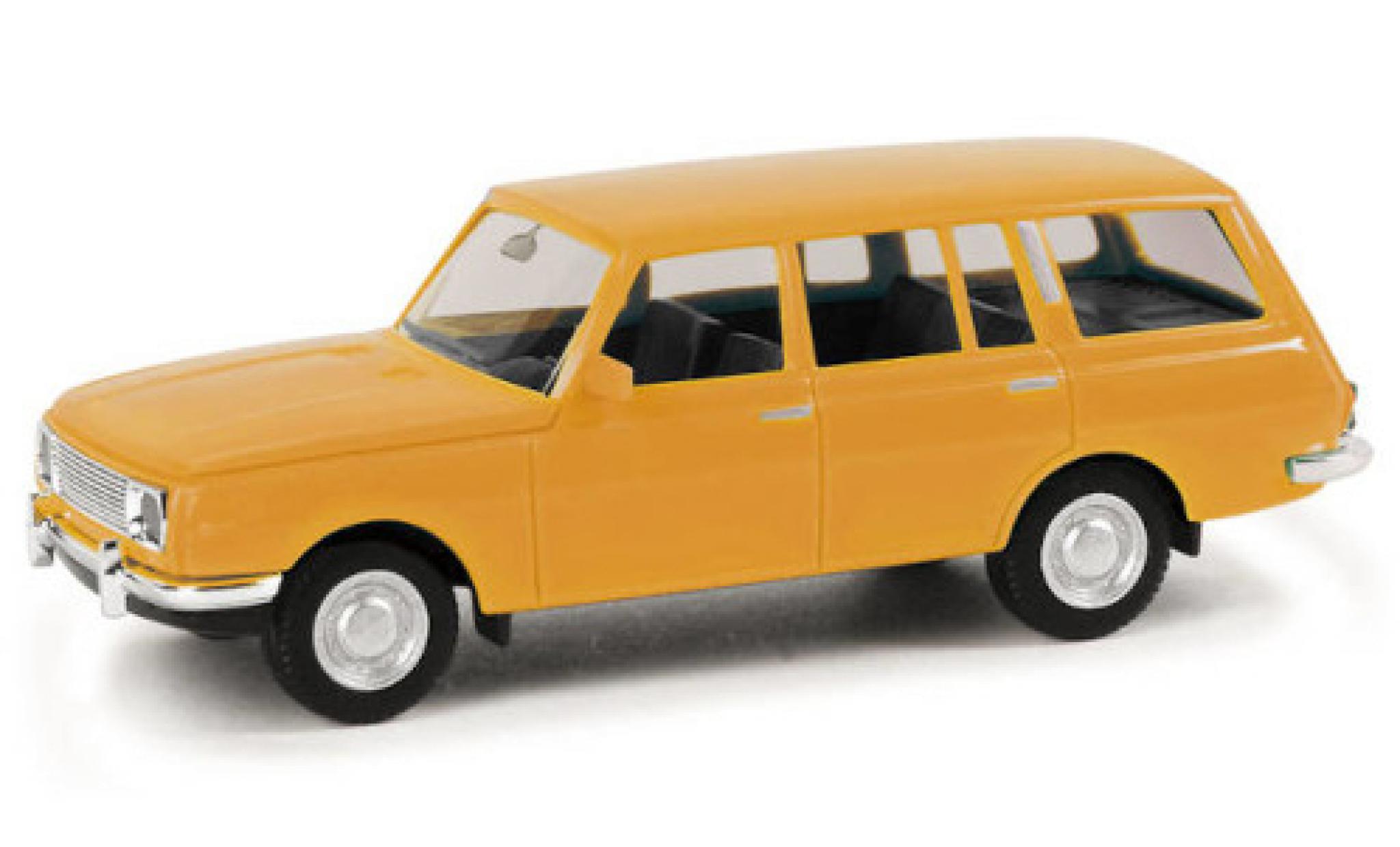 Wartburg 353 1/87 Herpa Tourist geel 1966 modelauto