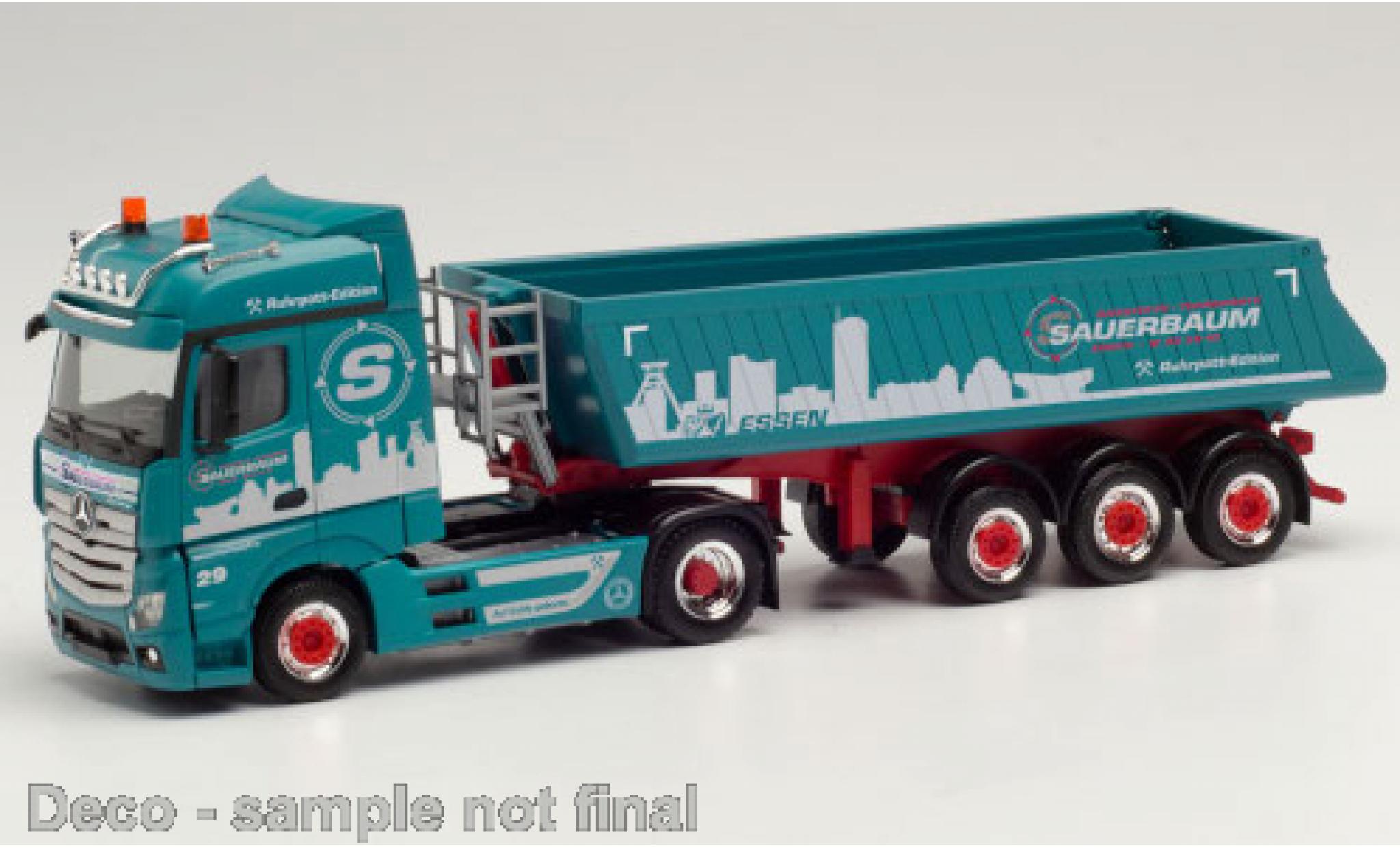 Mercedes Actros 1/87 Herpa Bigspace 2.5 Sauerbaum Schmitz Kipp-Sattelzug modelauto