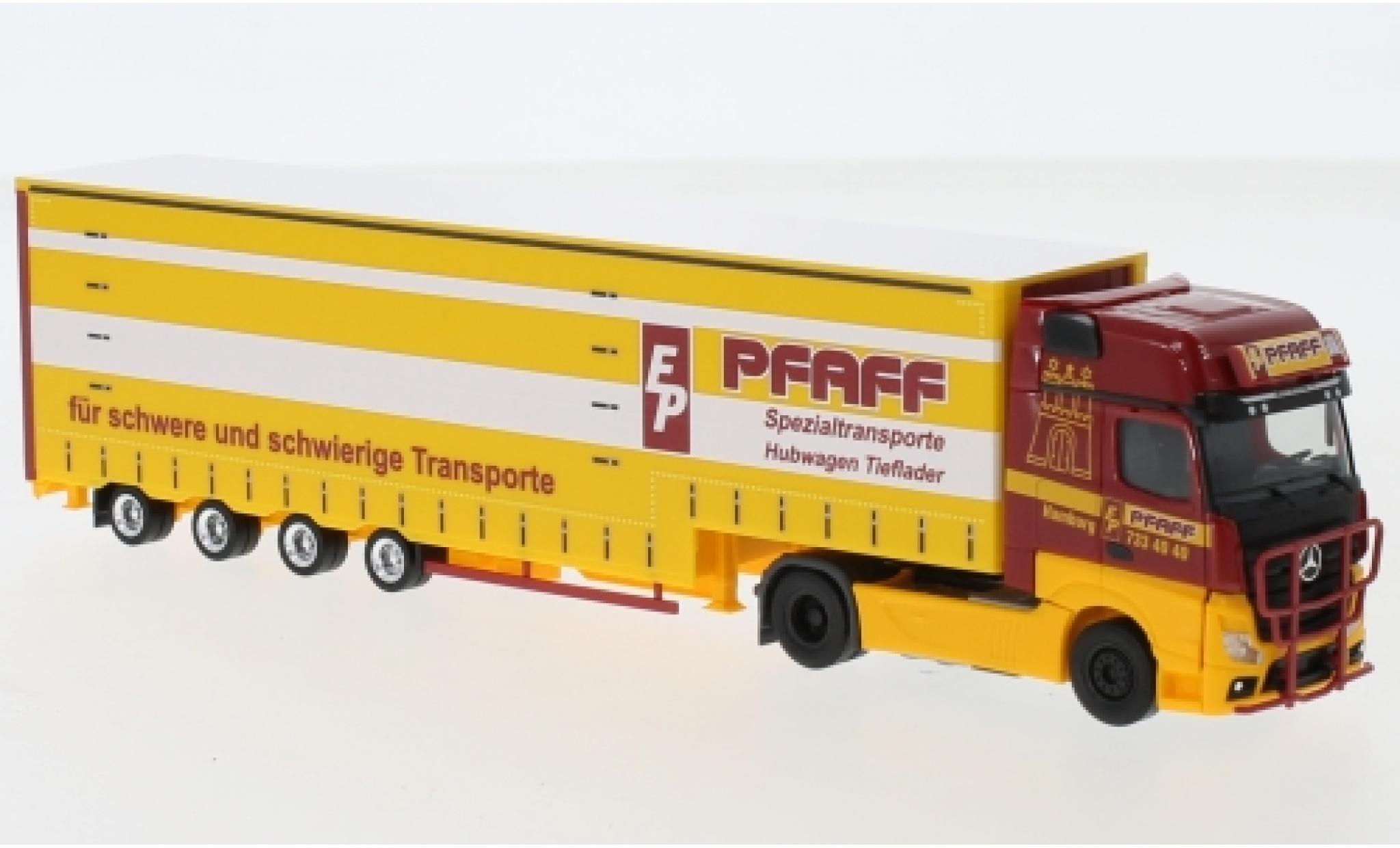 Mercedes Actros 1/87 Herpa Gigaspace Pfaff Volumen-Sattelzug Exclusive Series modelauto