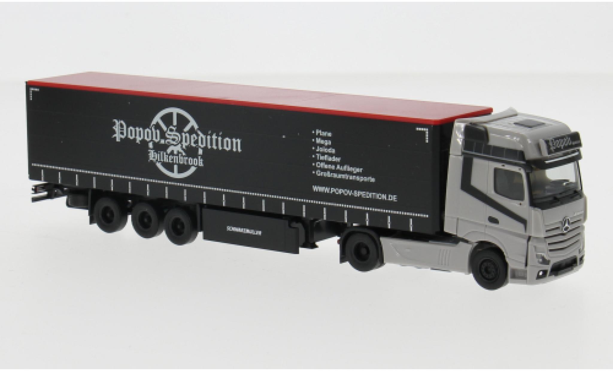 Mercedes Actros 1/87 Herpa L Gigaspace Popov Spedition 1:87 modelauto