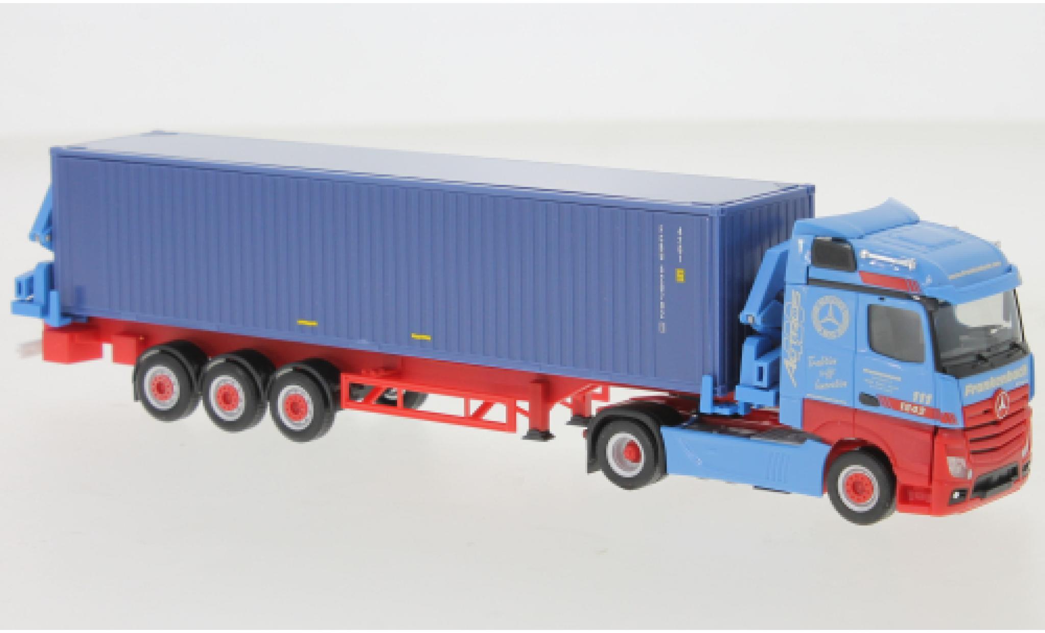 Mercedes Actros 1/87 Herpa Streamspace 2.5 Frankenbach Container-Seitenlader modelauto