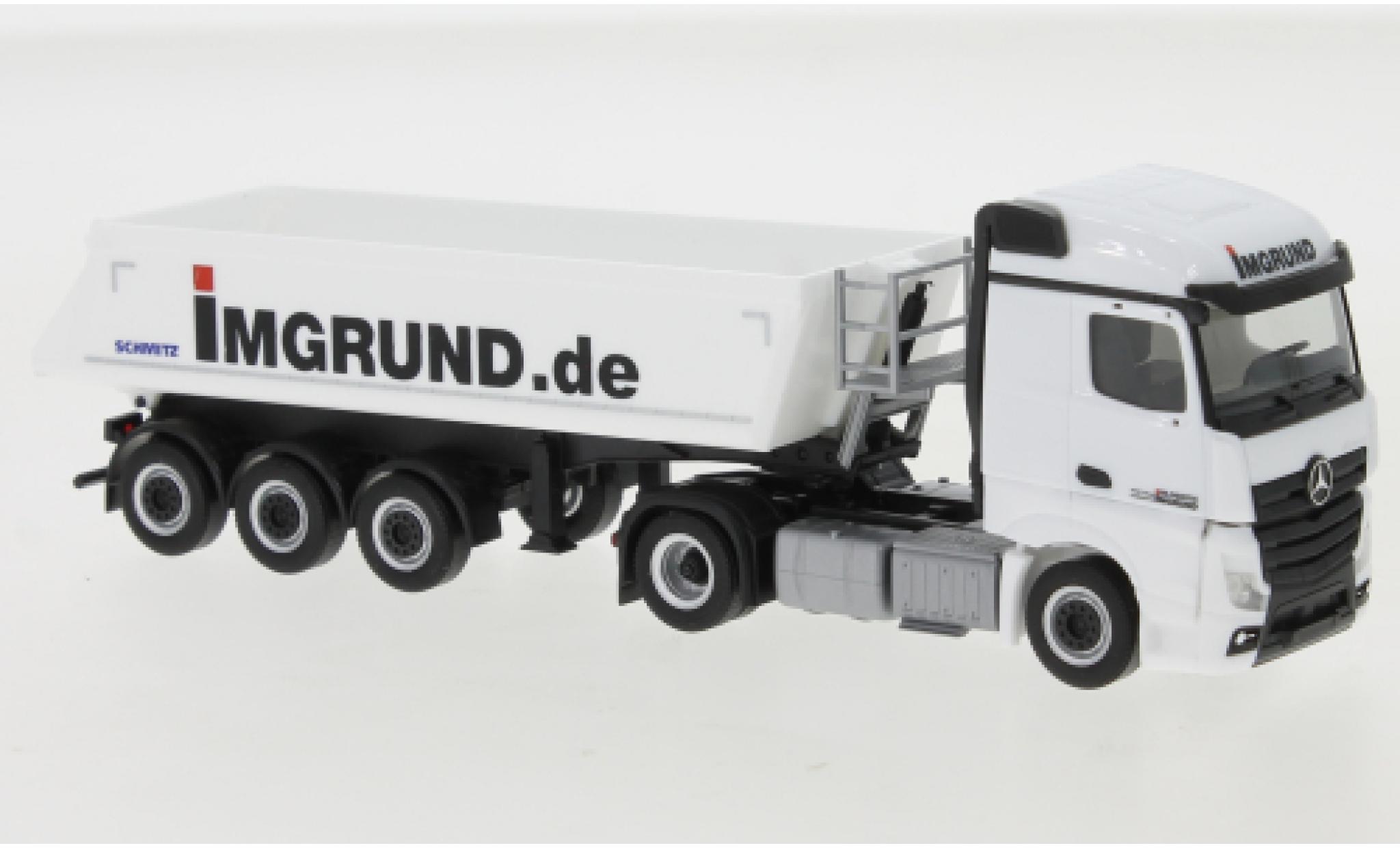 Mercedes Actros 1/87 Herpa Streamspace 2.5 Imgrund Schmitz Kipp-Sattelzug modelauto