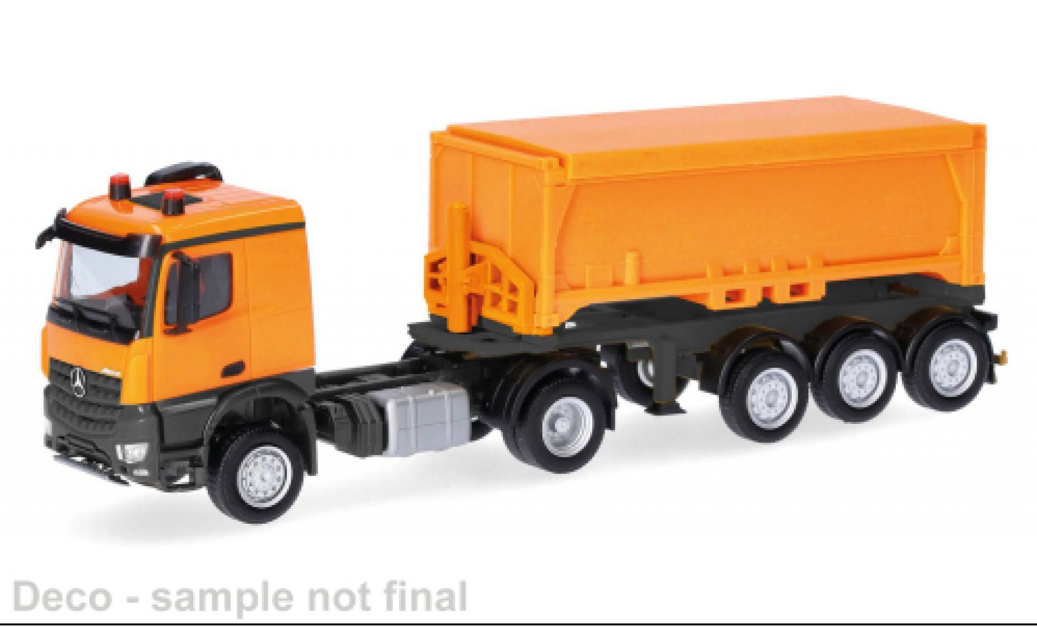 Mercedes CLA 1/87 Herpa Arocs Classicspace 4x4 oranje/anthrazit 1:87 modelauto