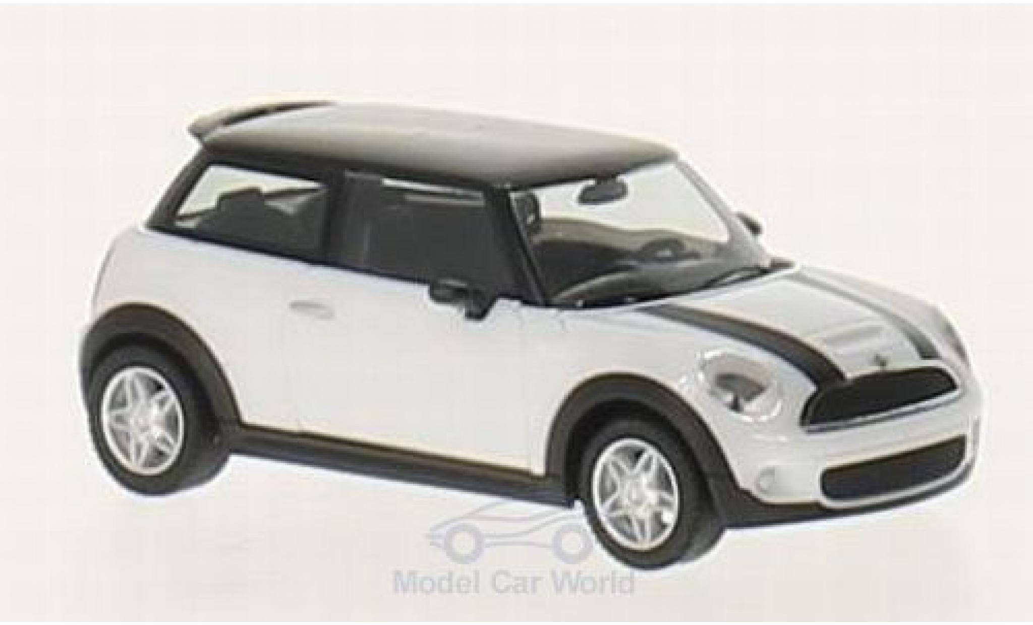 Mini Cooper S 1/87 Herpa S wit/zwart modelauto