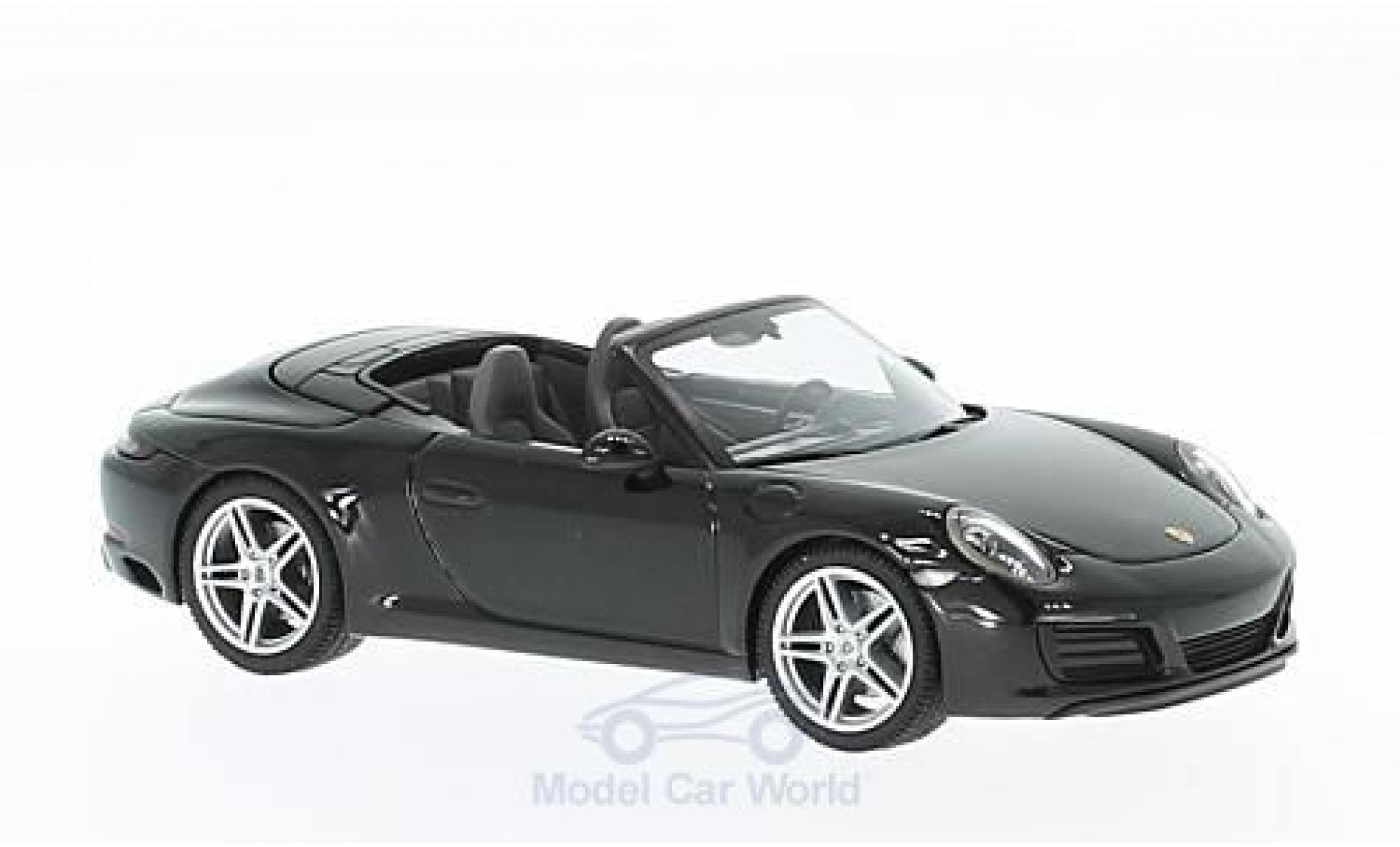 Porsche 991 SC 1/43 Herpa 911 (/2) Carrera Cabrio metallic zwart modelauto