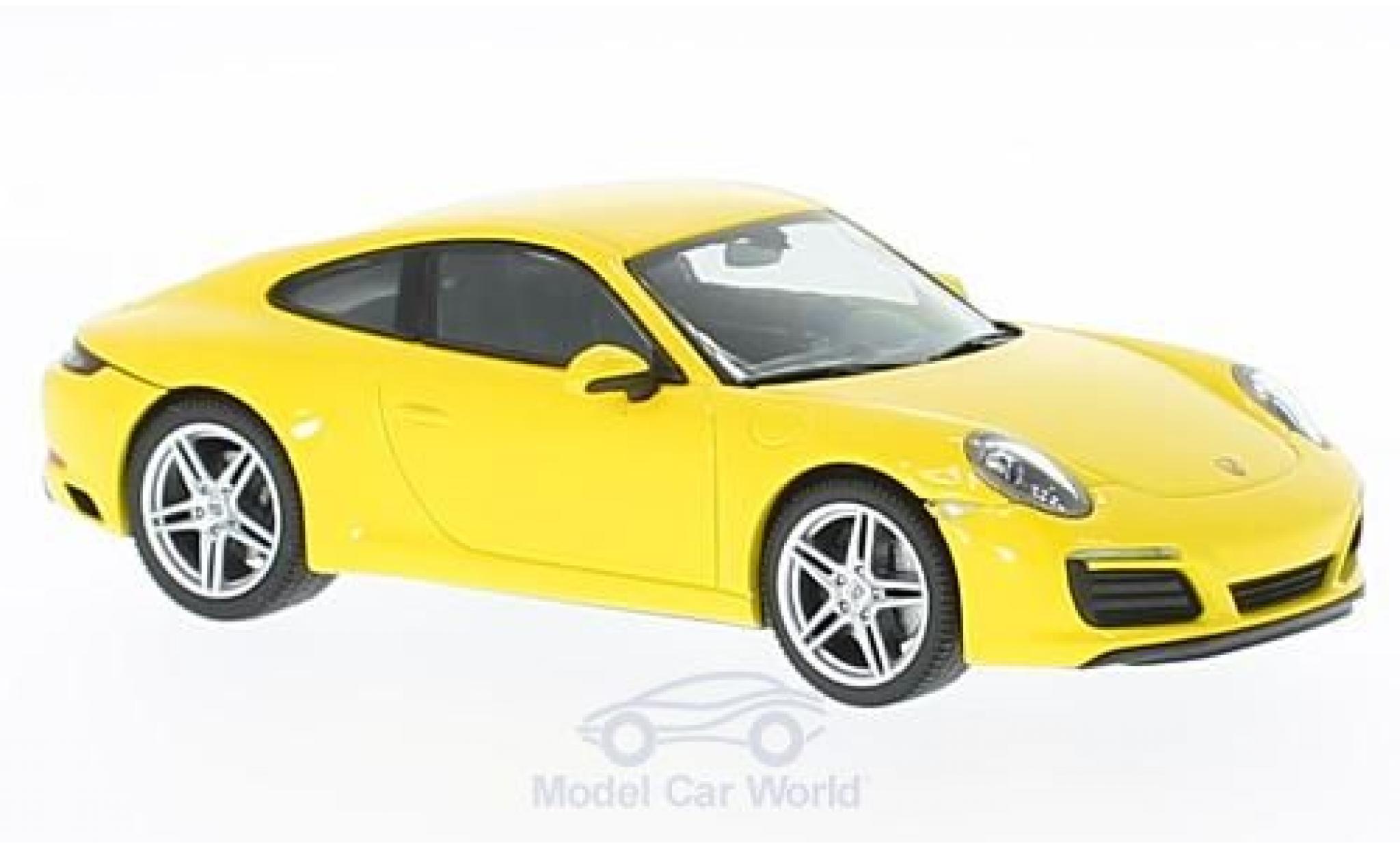 Porsche 991 SC 1/43 Herpa 911 () Carrera 4 Coupe geel modelauto