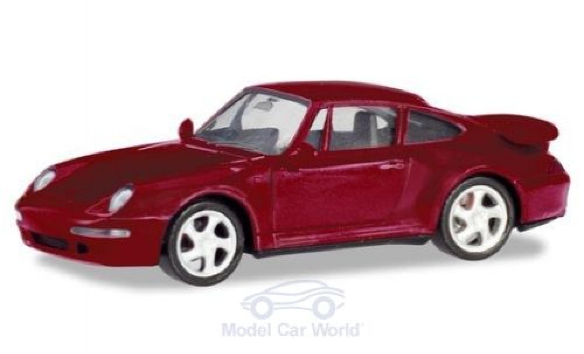 Porsche 993 Turbo 1/87 Herpa 911 () Turbo metallic rood modelauto