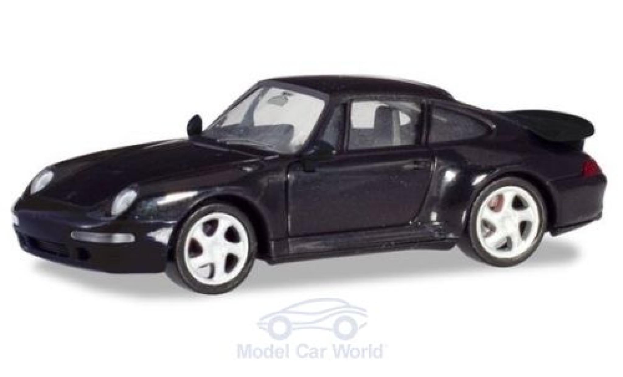 Porsche 993 Turbo 1/87 Herpa 911 () Turbo zwart modelauto