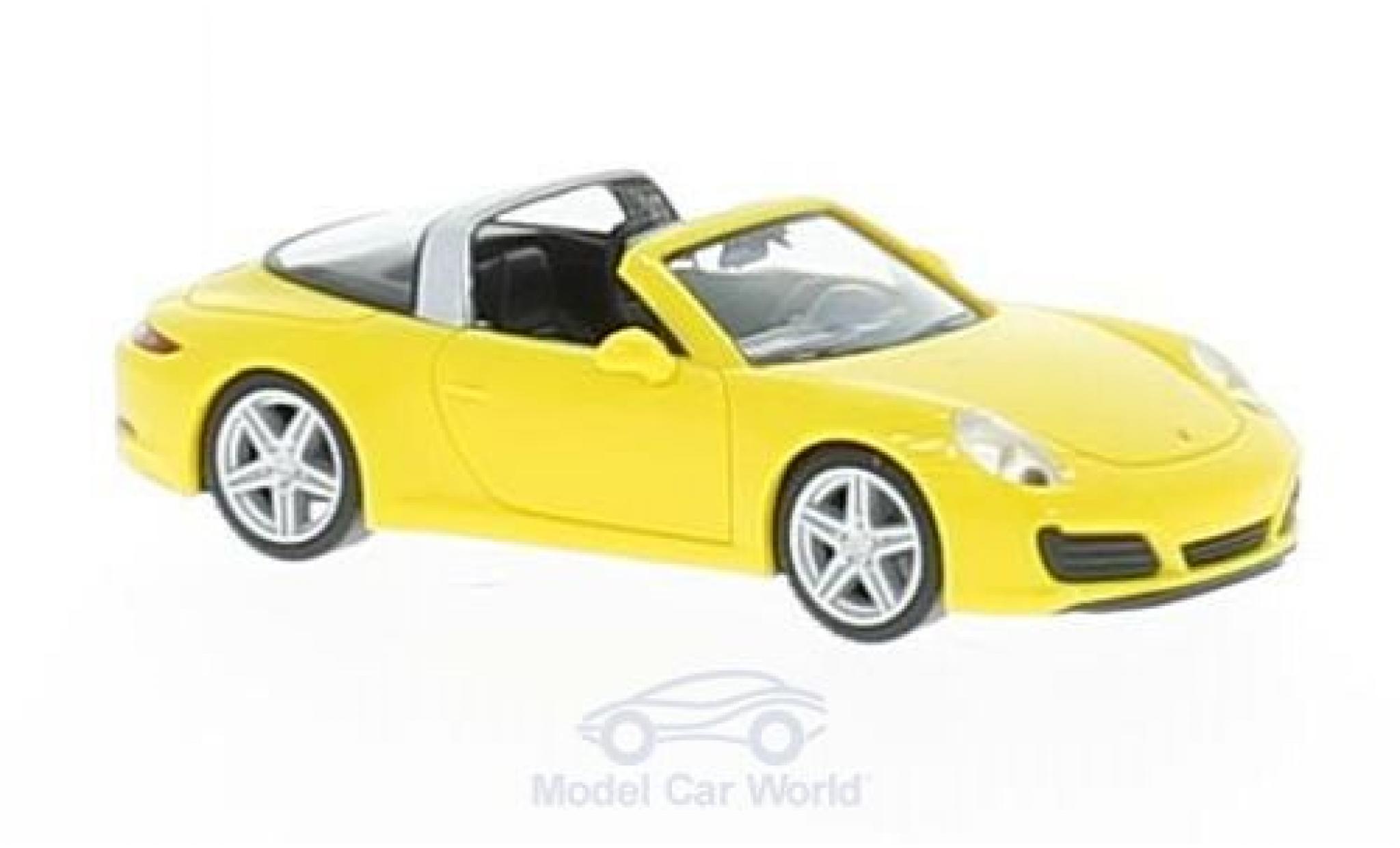 Porsche 911 Targa 1/87 Herpa Targa 4 geel modelauto