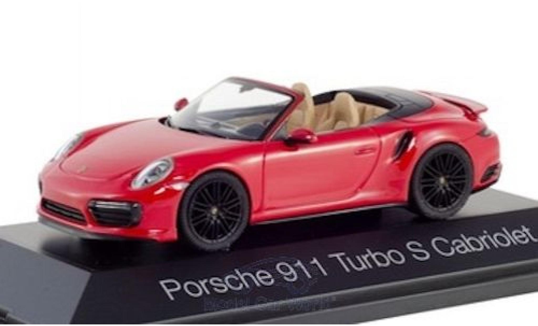 Porsche 992 Turbo s 1/43 Herpa 911 Turbo S Cabriolet () rood modelauto