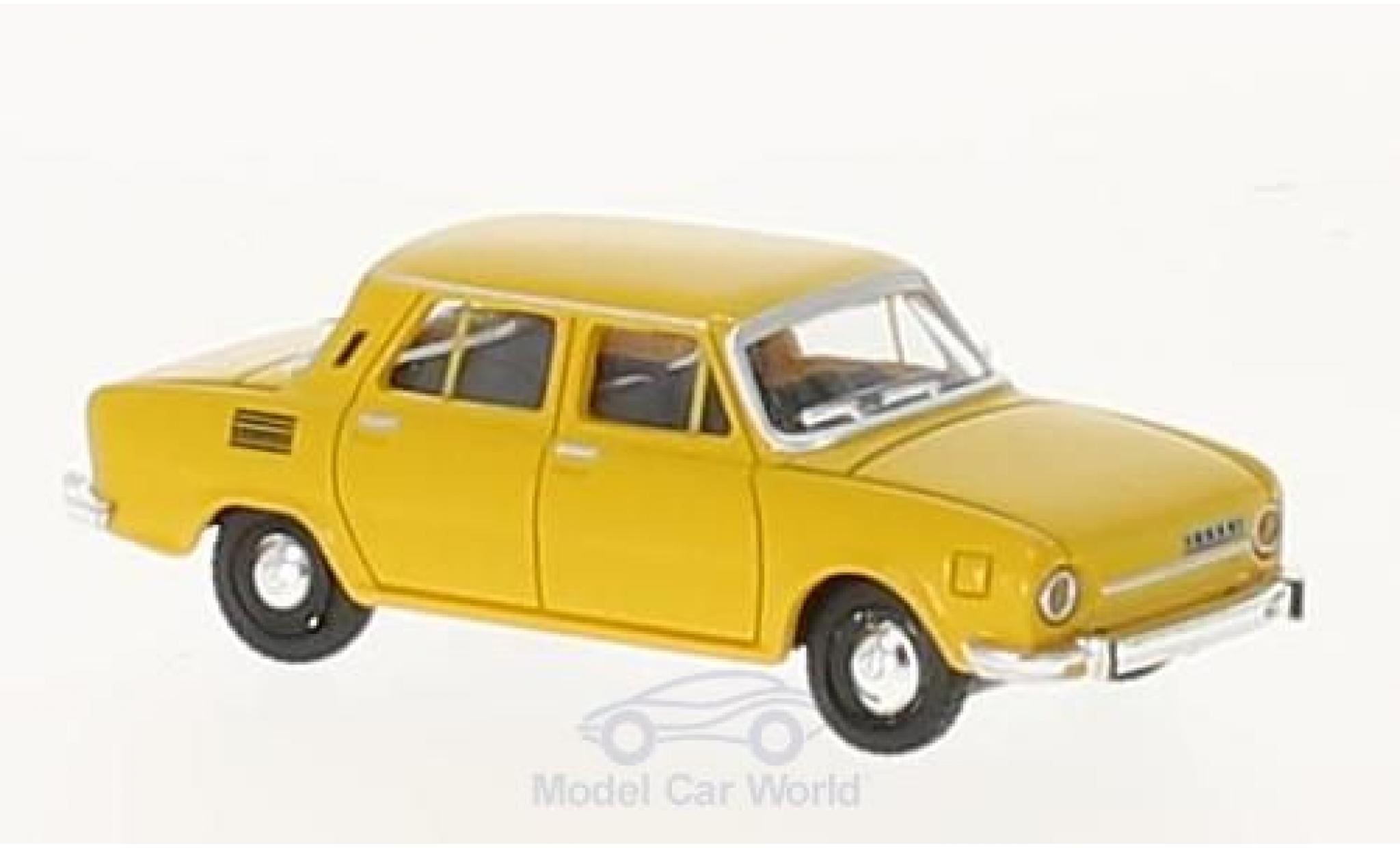 Skoda 110 1/87 Herpa L geel modelauto