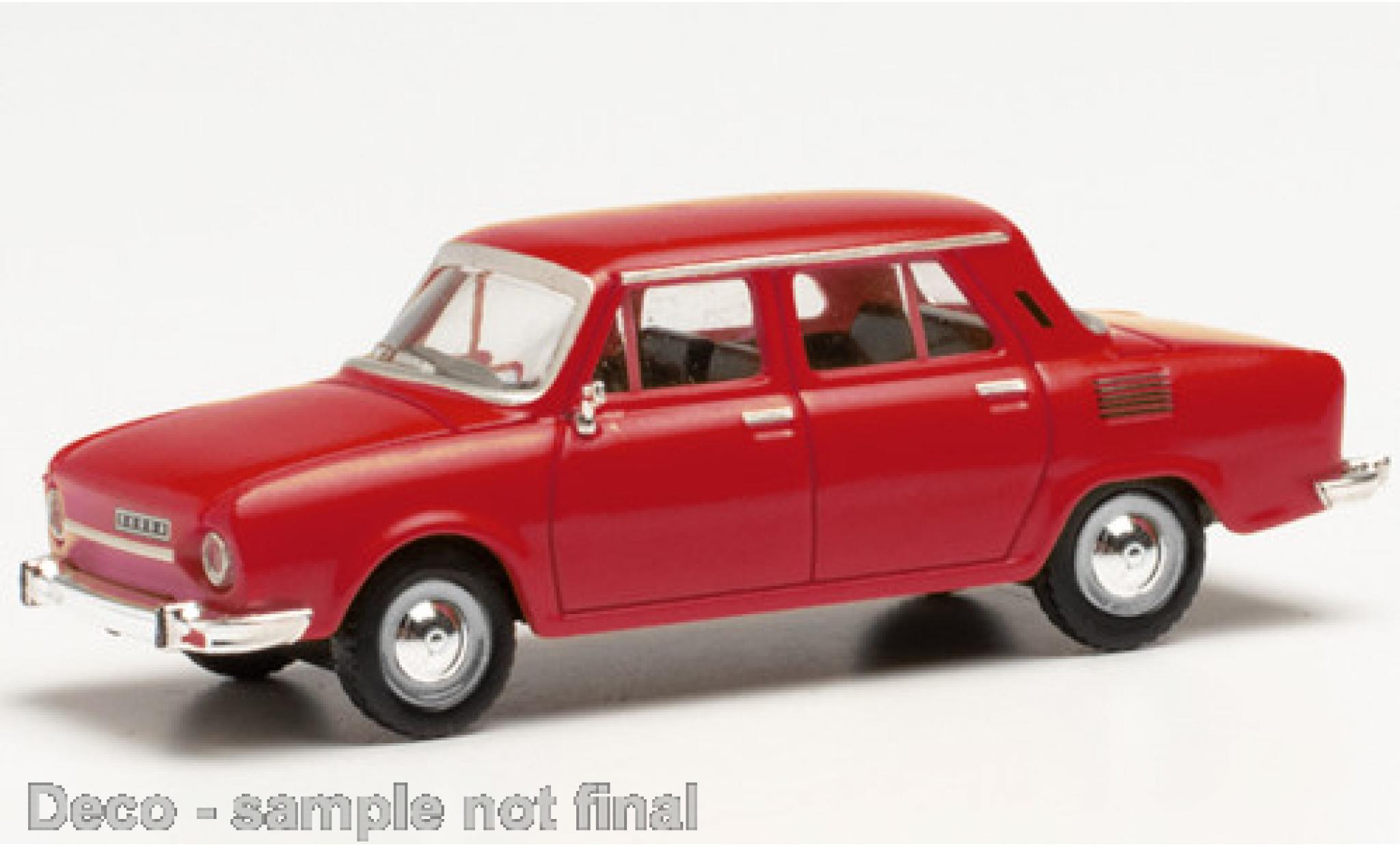 Skoda 110 1/87 Herpa L rood modelauto