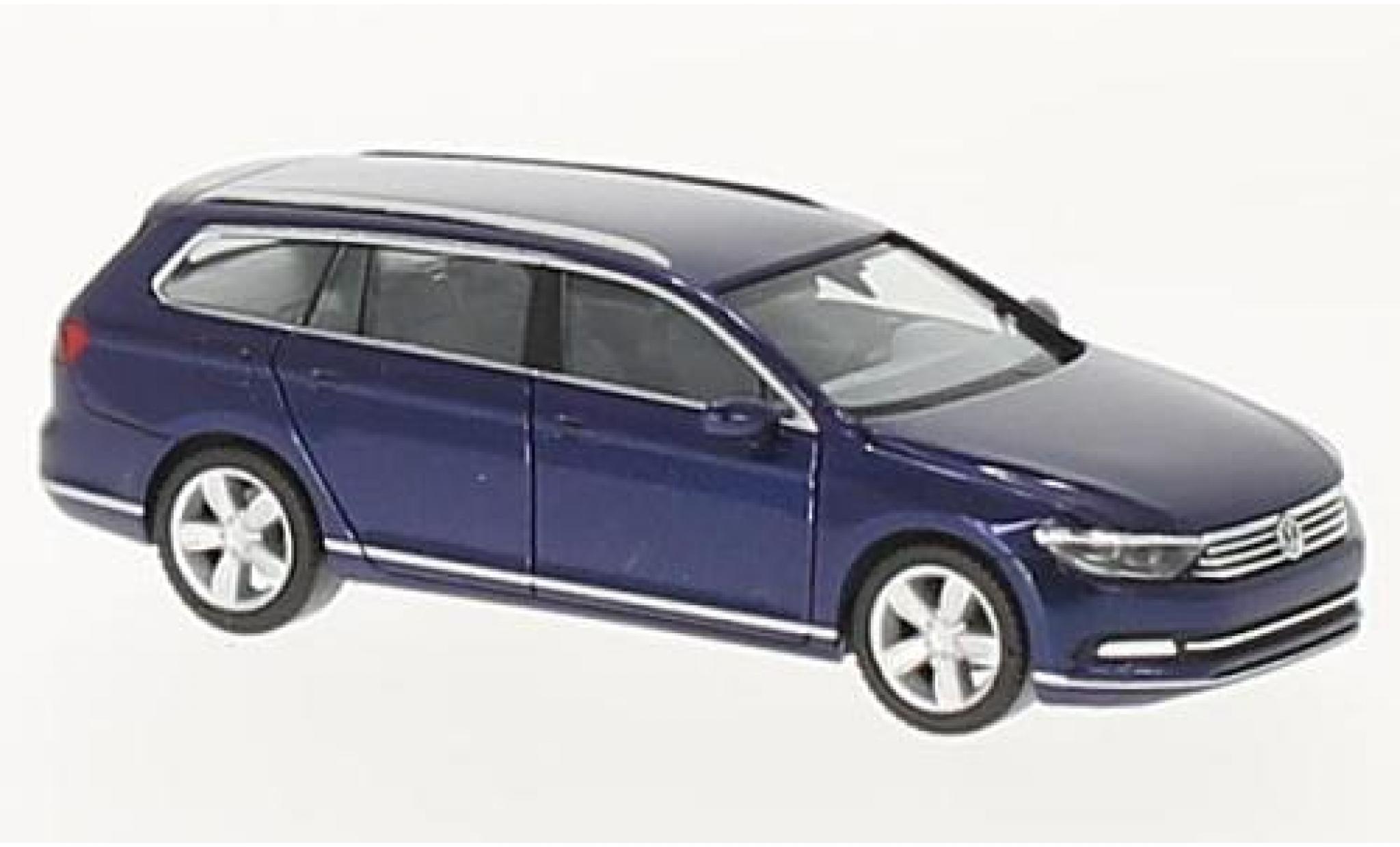 Volkswagen Passat 1/87 Herpa Variant metallic blauw modelauto
