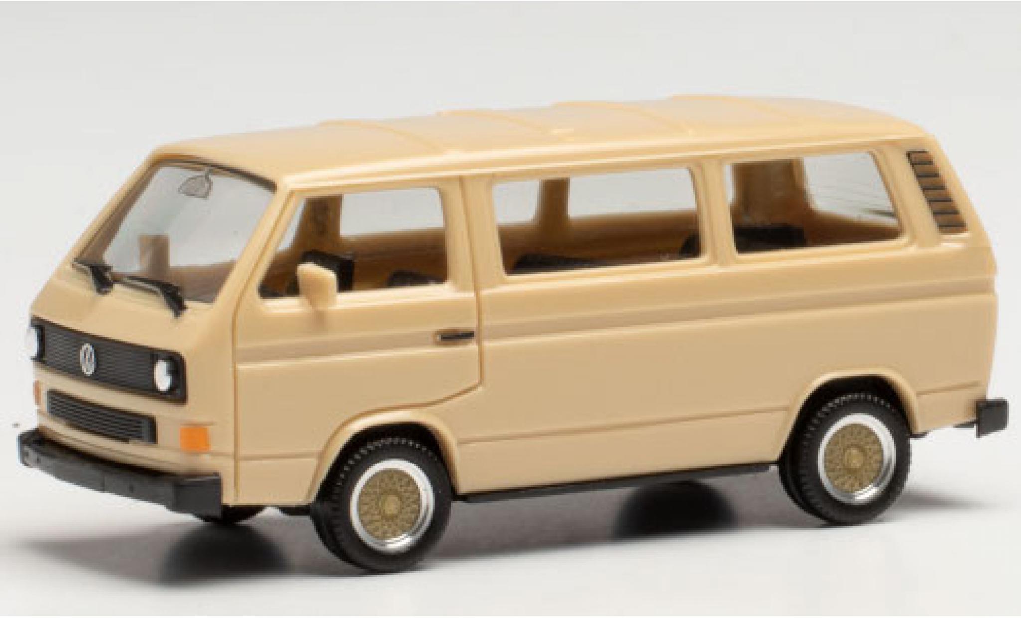Volkswagen T3 1/87 Herpa Bus beige mit BBS Felgen modelauto