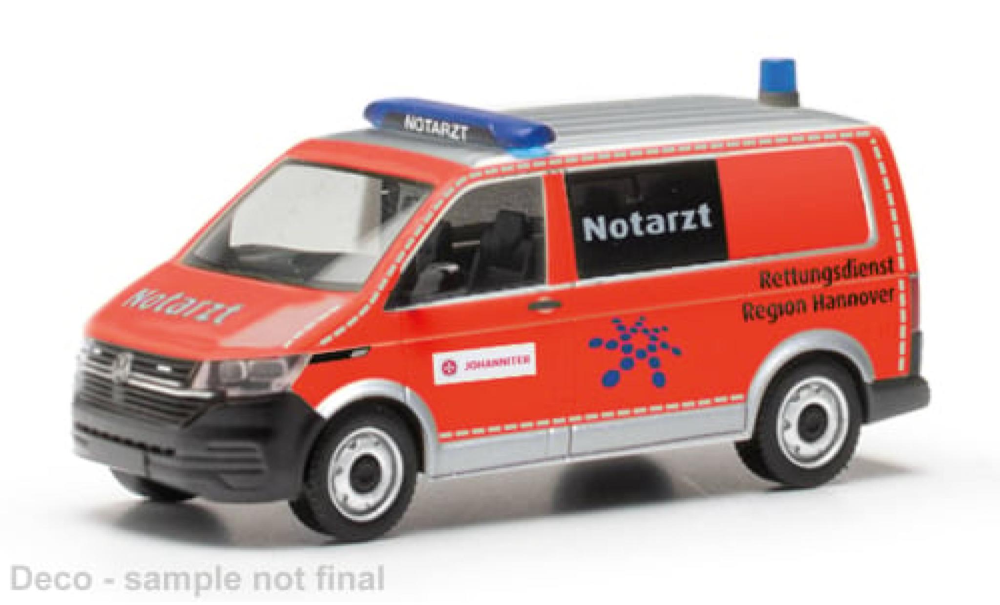 Volkswagen T6 1/87 Herpa .1 Bus Rettungsdienst Region Hannover/Johanniter 1:87 modelauto