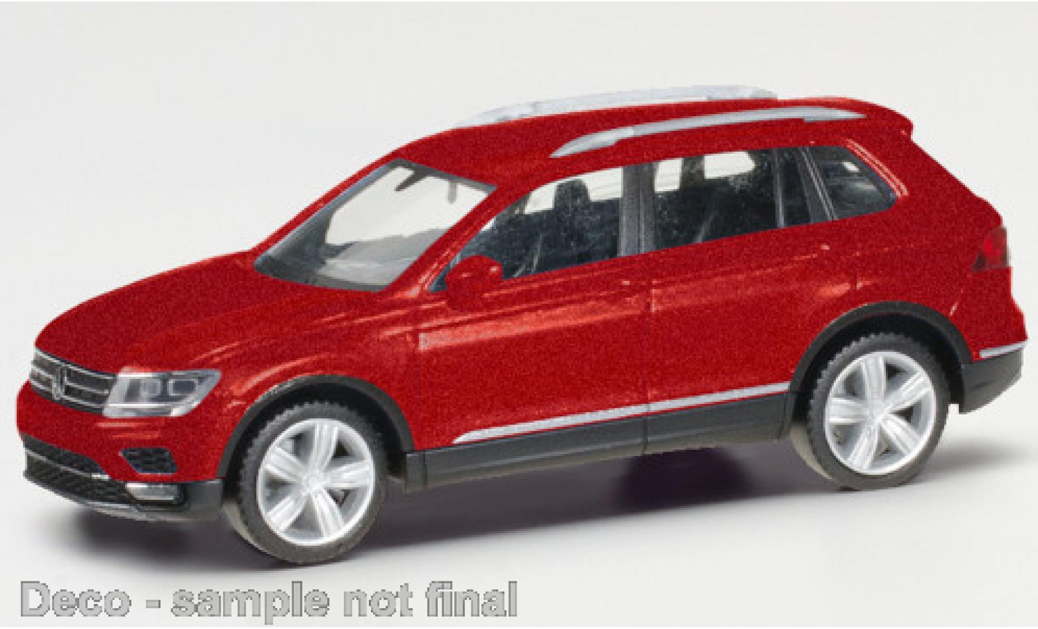 Volkswagen Tiguan 1/87 Herpa metallic rood modelauto