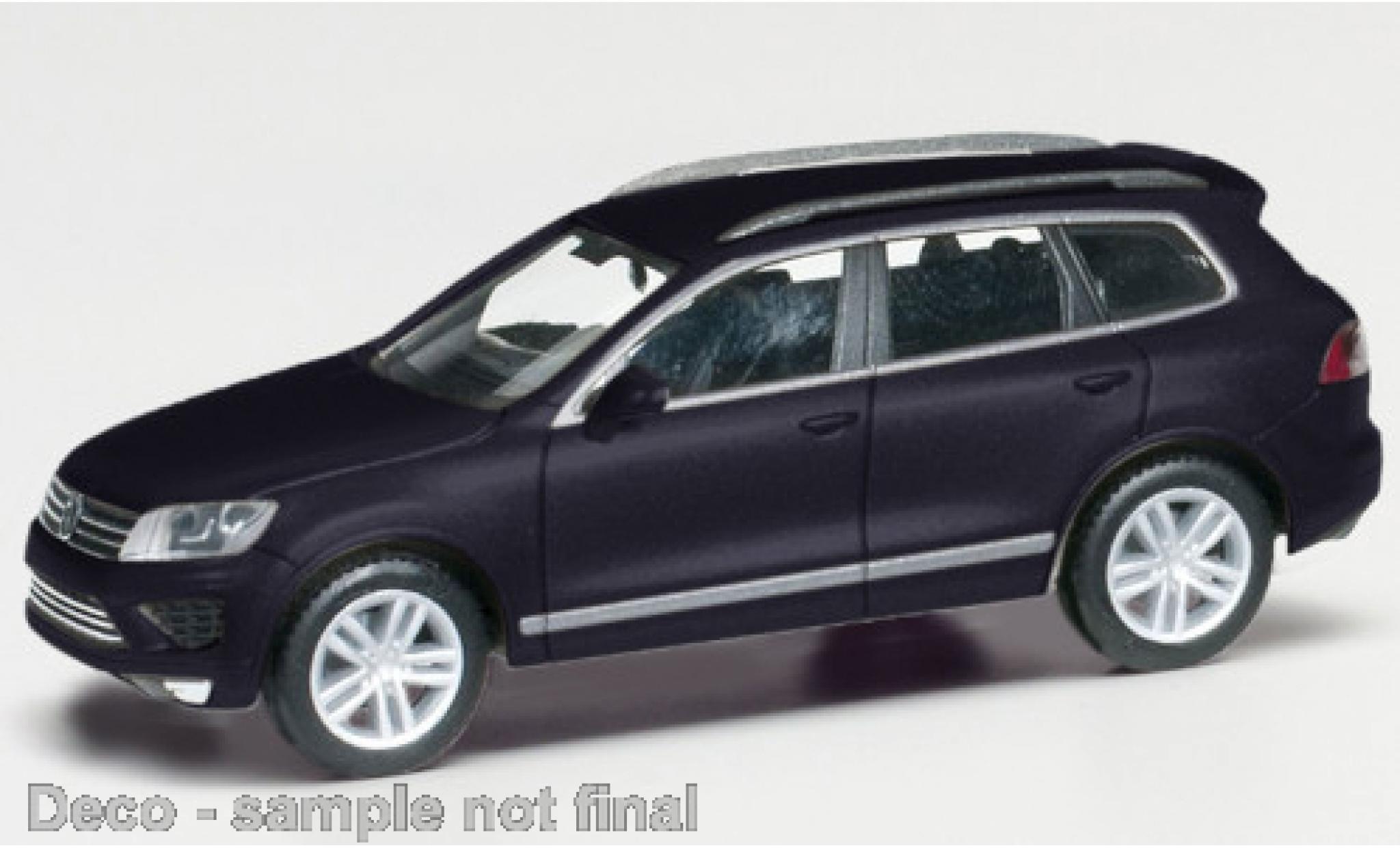 Volkswagen Touareg 1/87 Herpa metallic zwart modelauto
