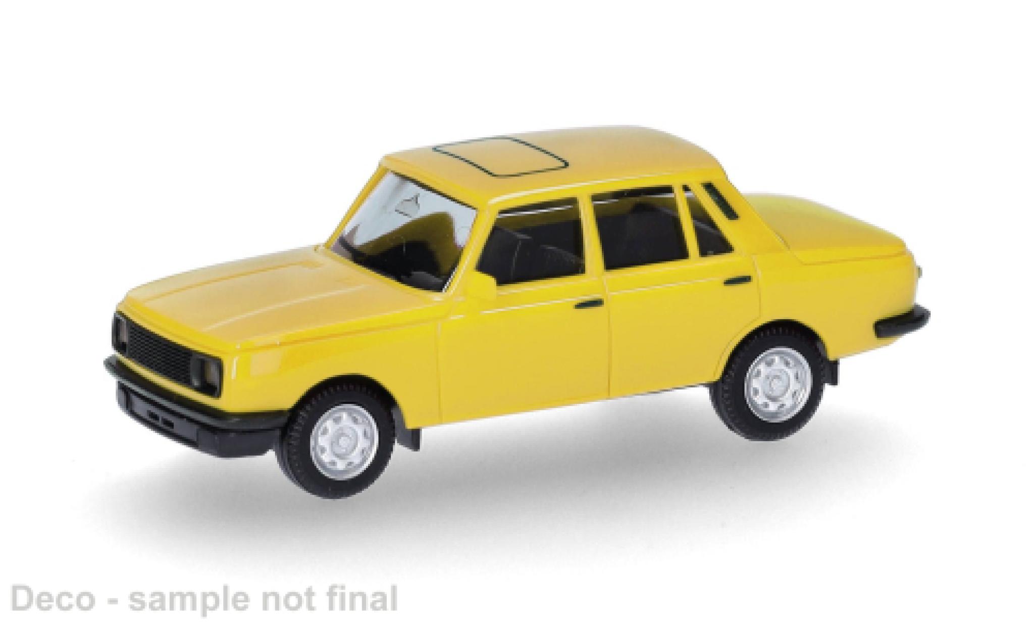 Wartburg 353 1/87 Herpa geel 1984 1:87 modelauto