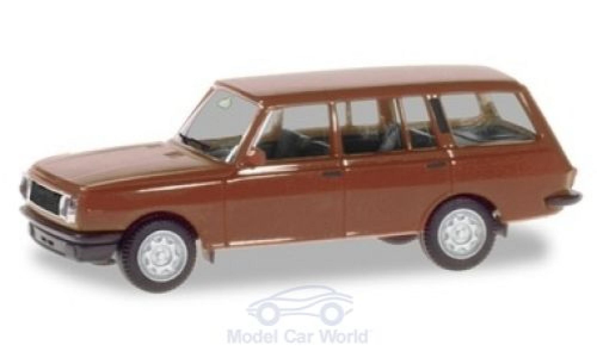 Wartburg 353 1/87 Herpa Tourist bruin 1984 modelauto