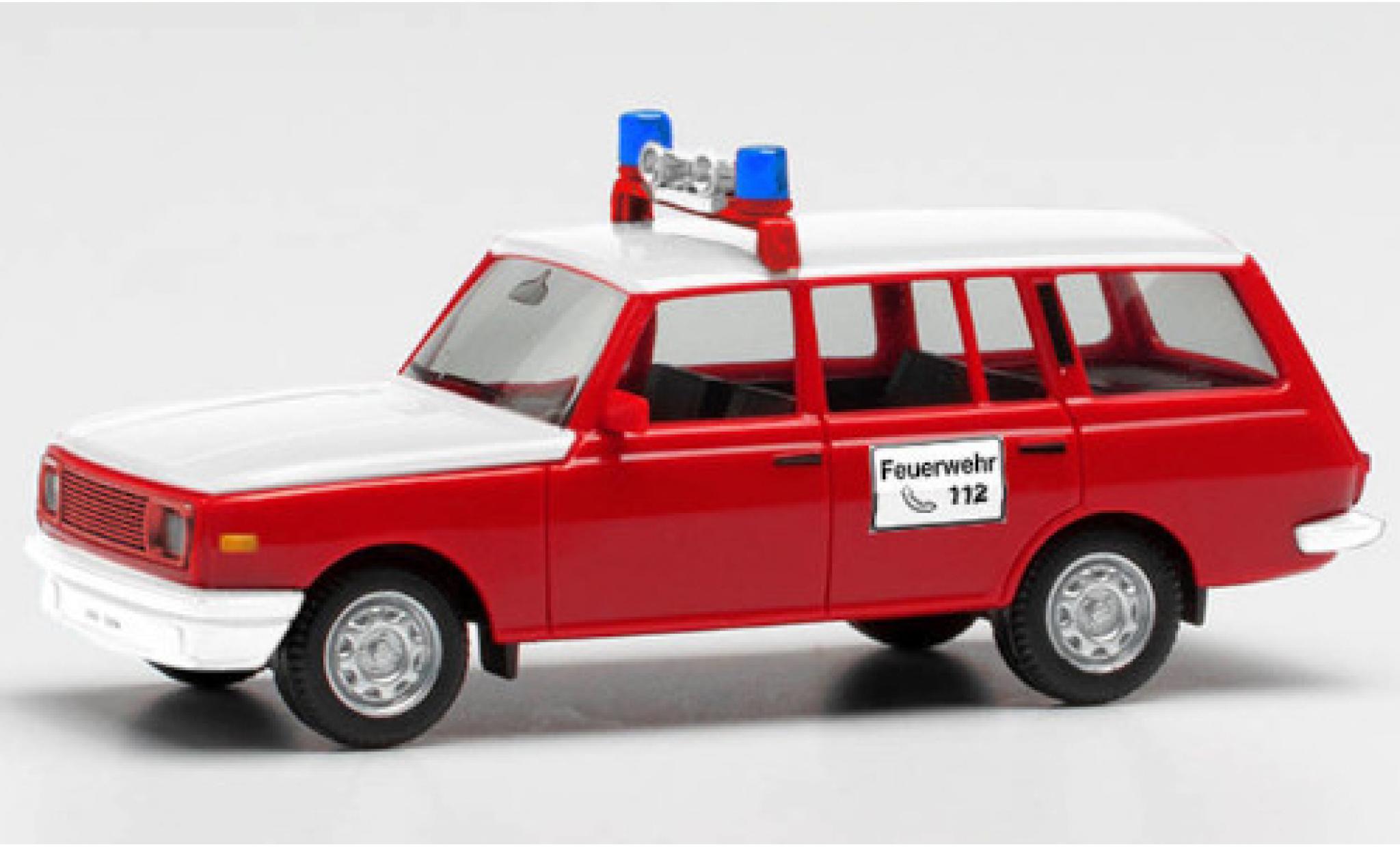 Wartburg 353 1/87 Herpa Tourist Freiwillige Brandweer Wittstock 1985 modelauto