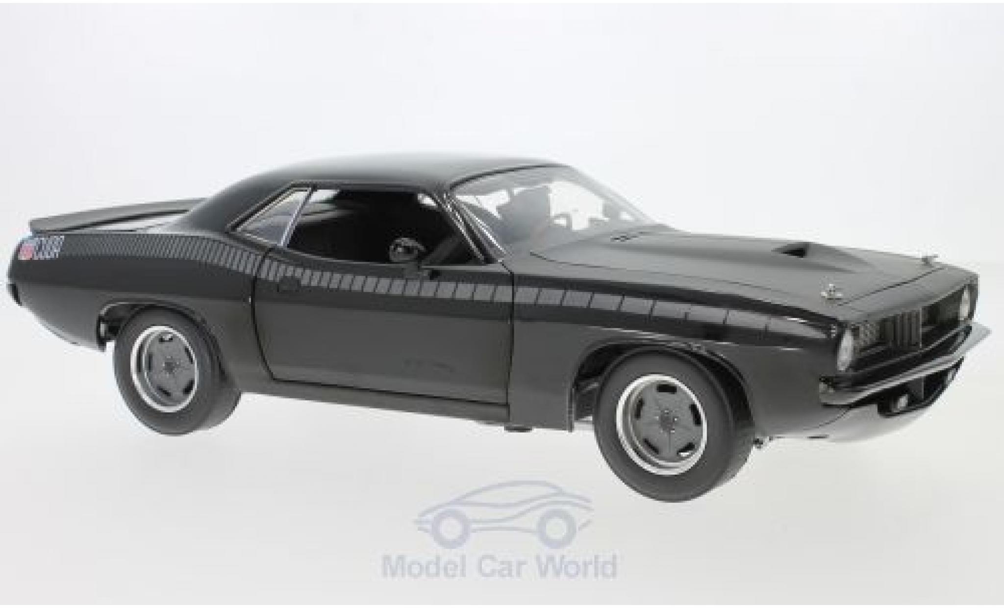 Plymouth Barracuda 1/18 Highway 61 zwart/grijs 2Fast 2Furious modelauto