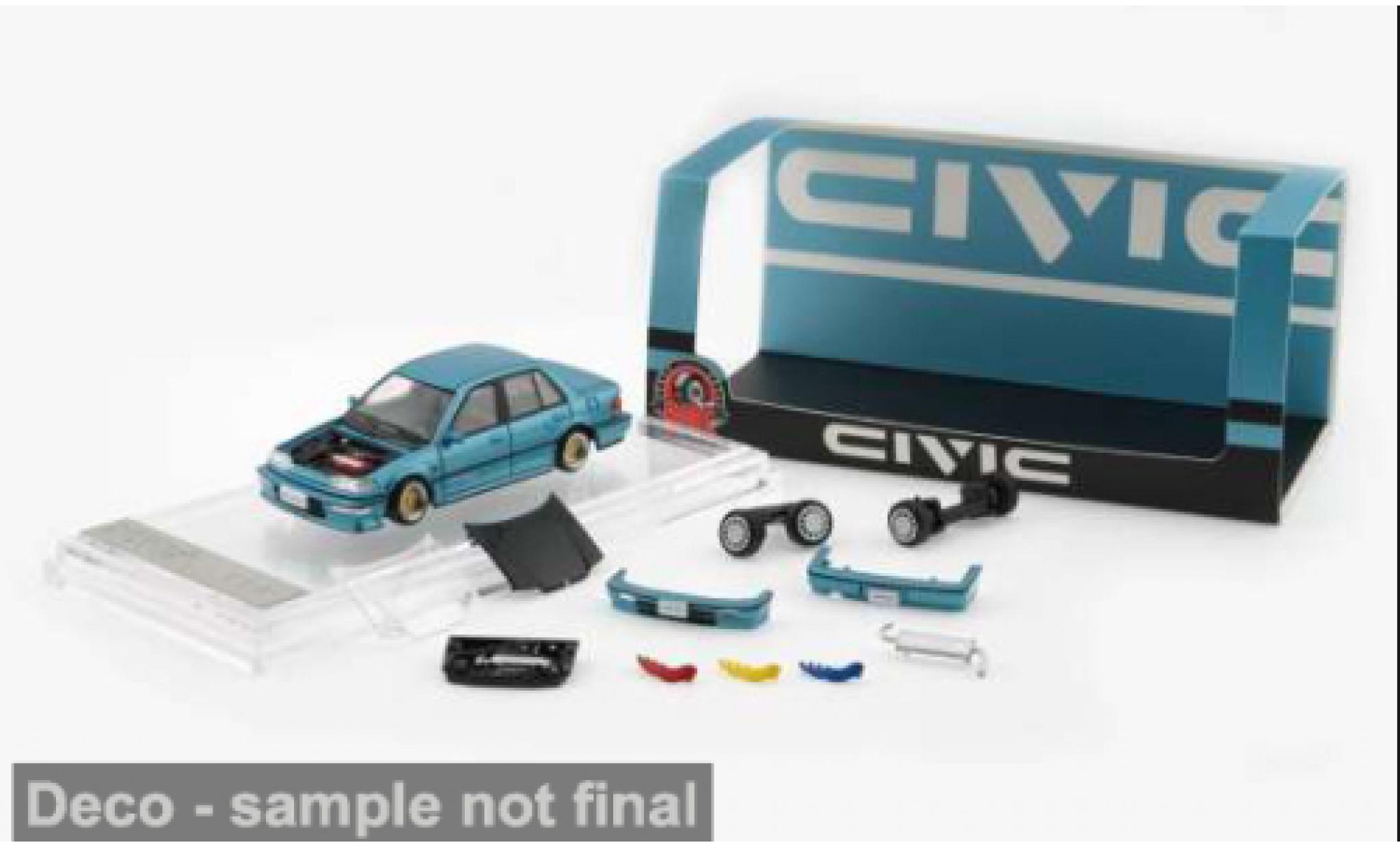 Honda Civic 1/64 BM Creations (EF2) blauw 1991 1:64 modelauto
