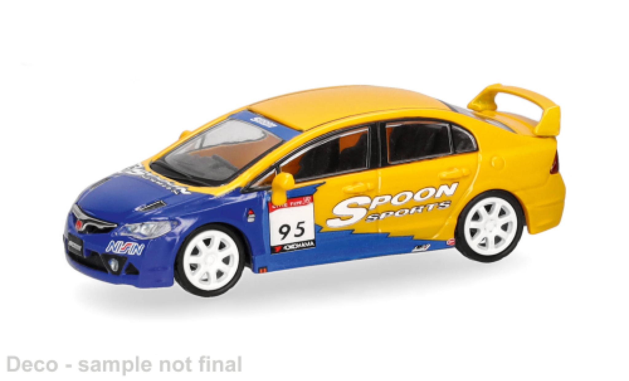 Honda Civic 1/87 Micro City 87 FD2 geel/blauw 1:87 modelauto