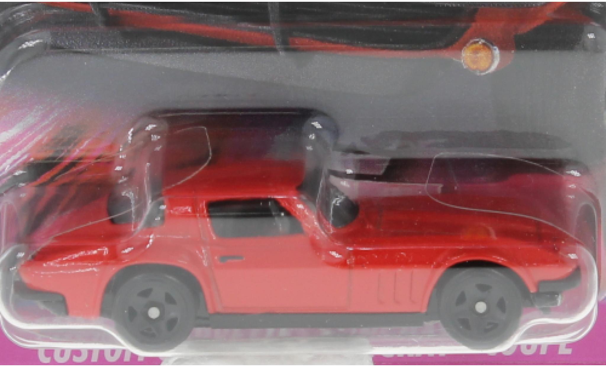 Chevrolet Corvette 1/64 Hot Wheels (C2) Stingray rood rapide & Furious modelauto