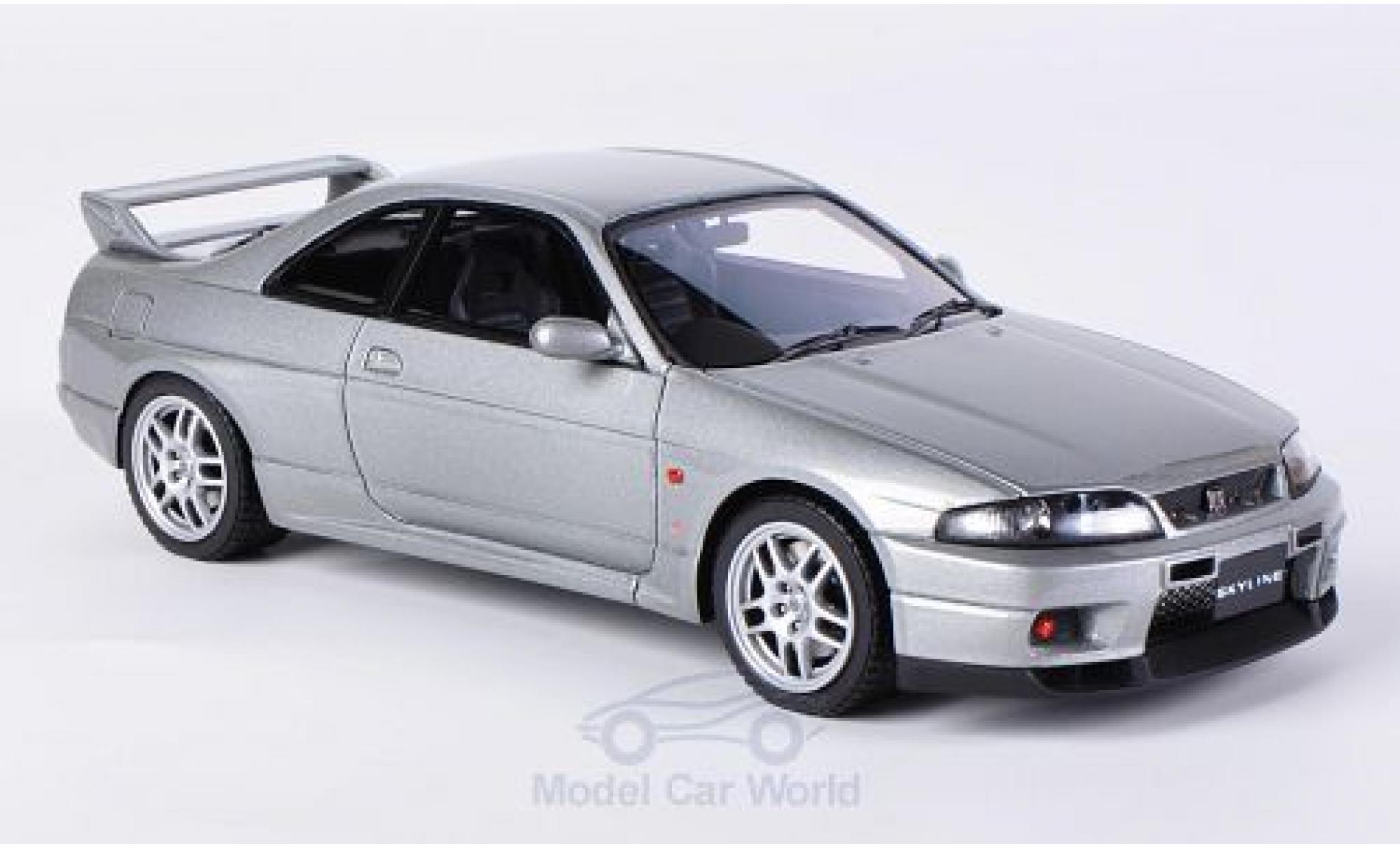 Nissan Skyline 1/43 HPI MIrage GT-R V-Spec (R33) metallic grijs RHD modelauto