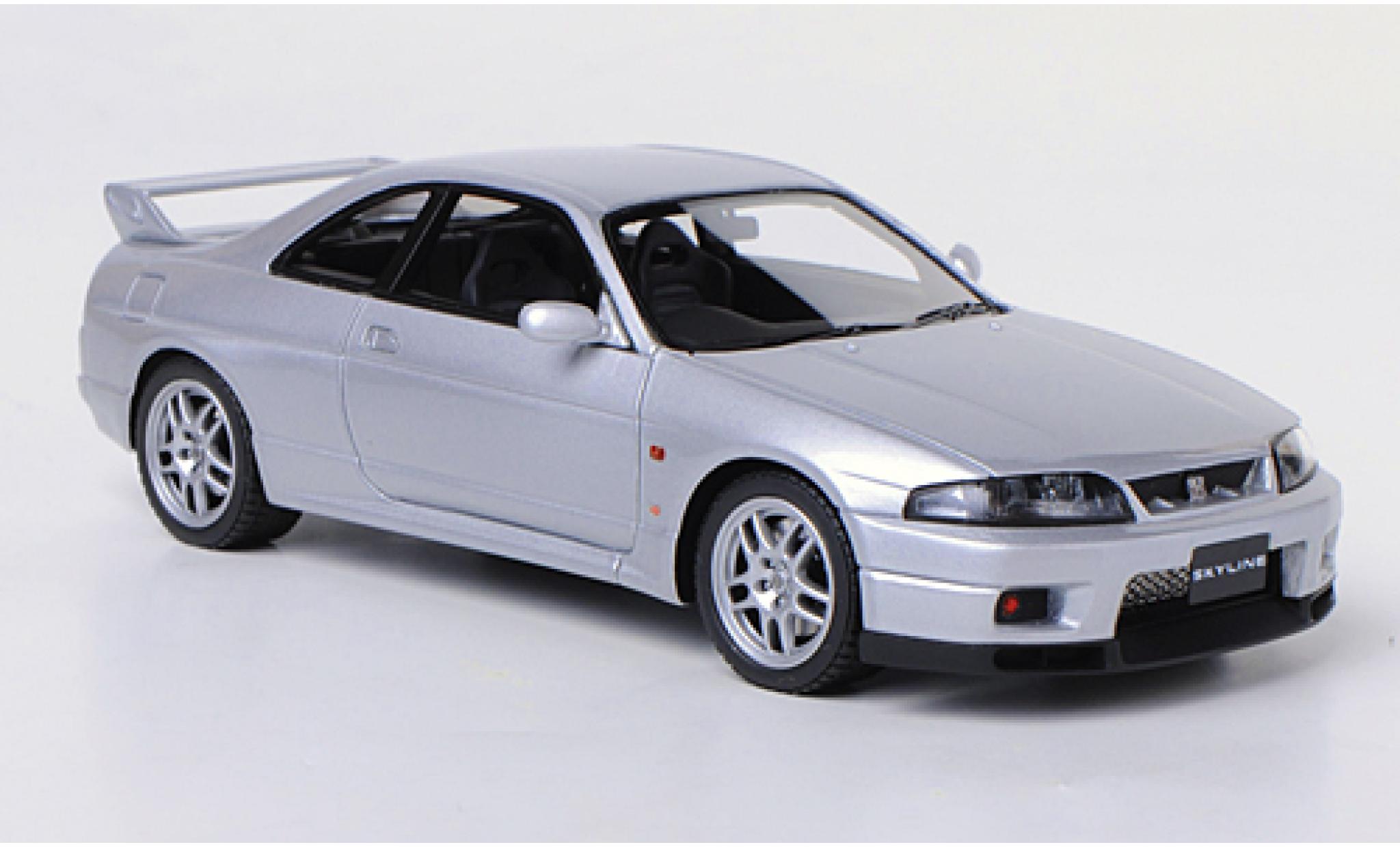 Nissan Skyline 1/43 HPI MIrage GT-R V-Spec (R33) grijs RHD 1995 modelauto