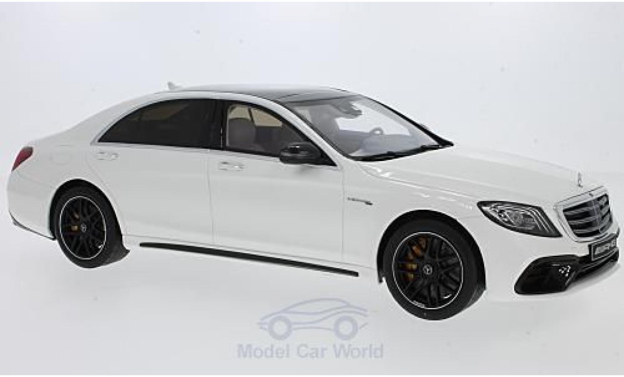 Mercedes Classe S 1/18 GT Spirit AMG S 63 Mopf Lang wit modelauto