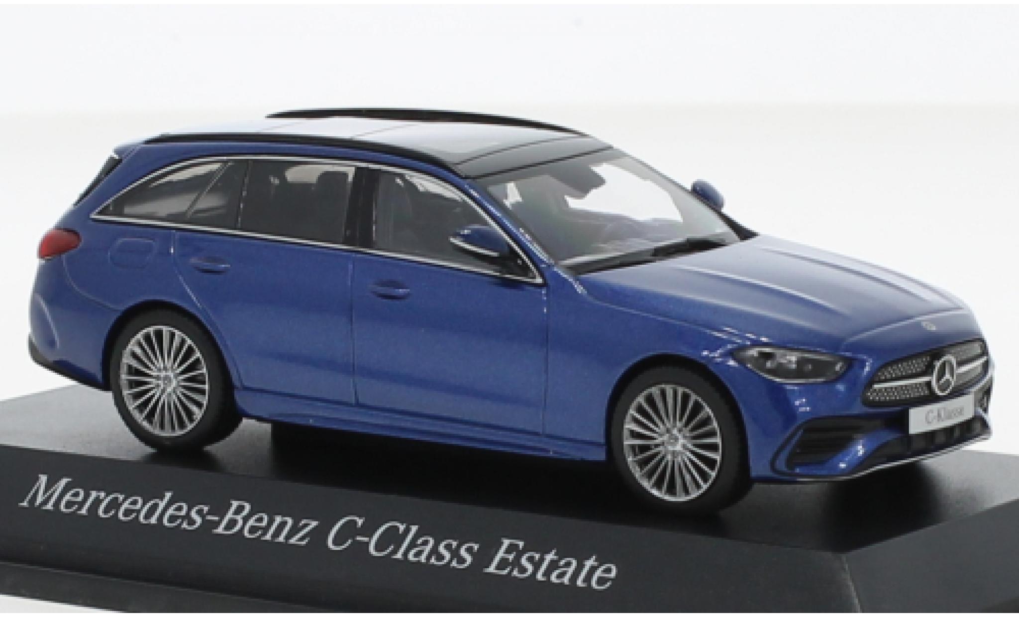 Mercedes Classe C 1/43 Herpa T-Modell (S206) metallic blauw modelauto
